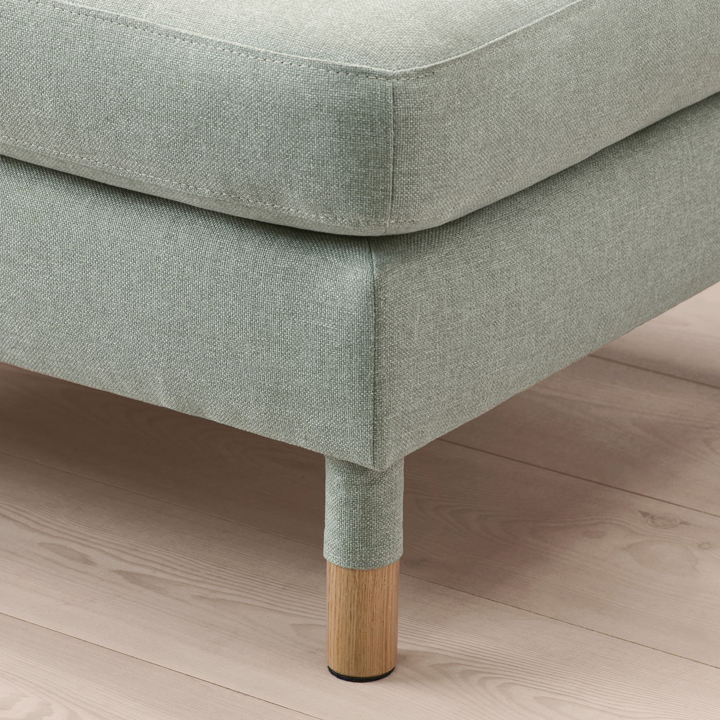 LANDSKRONA footstool Gunnared light green/wood - IKEA