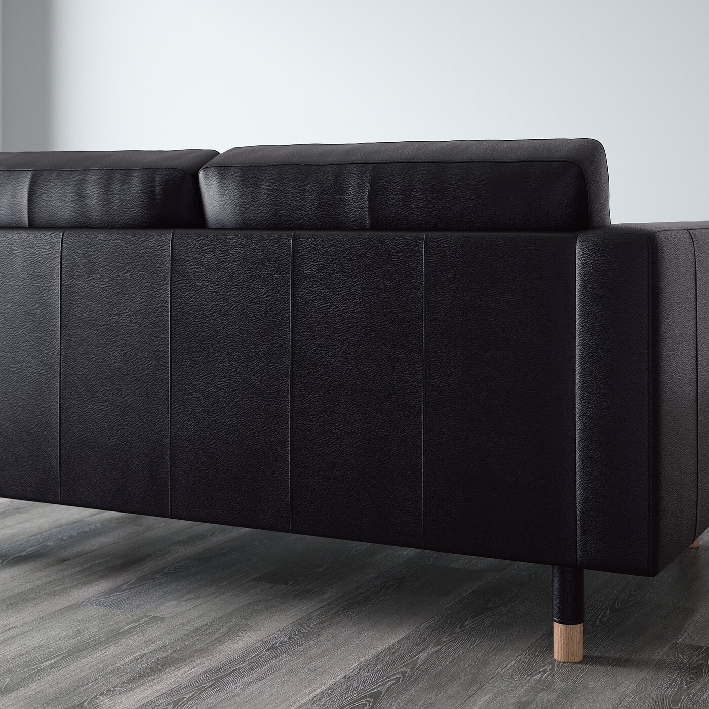 LANDSKRONA two-seat sofa Grann/Bomstad black/wood - IKEA