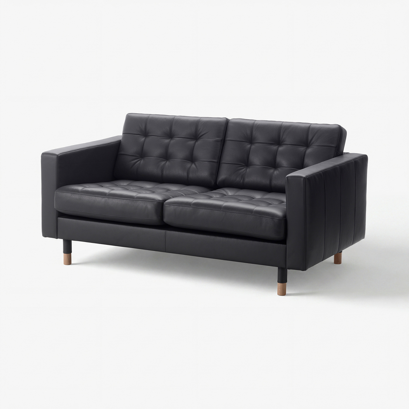 LANDSKRONA two-seat sofa Grann/Bomstad black/wood - IKEA