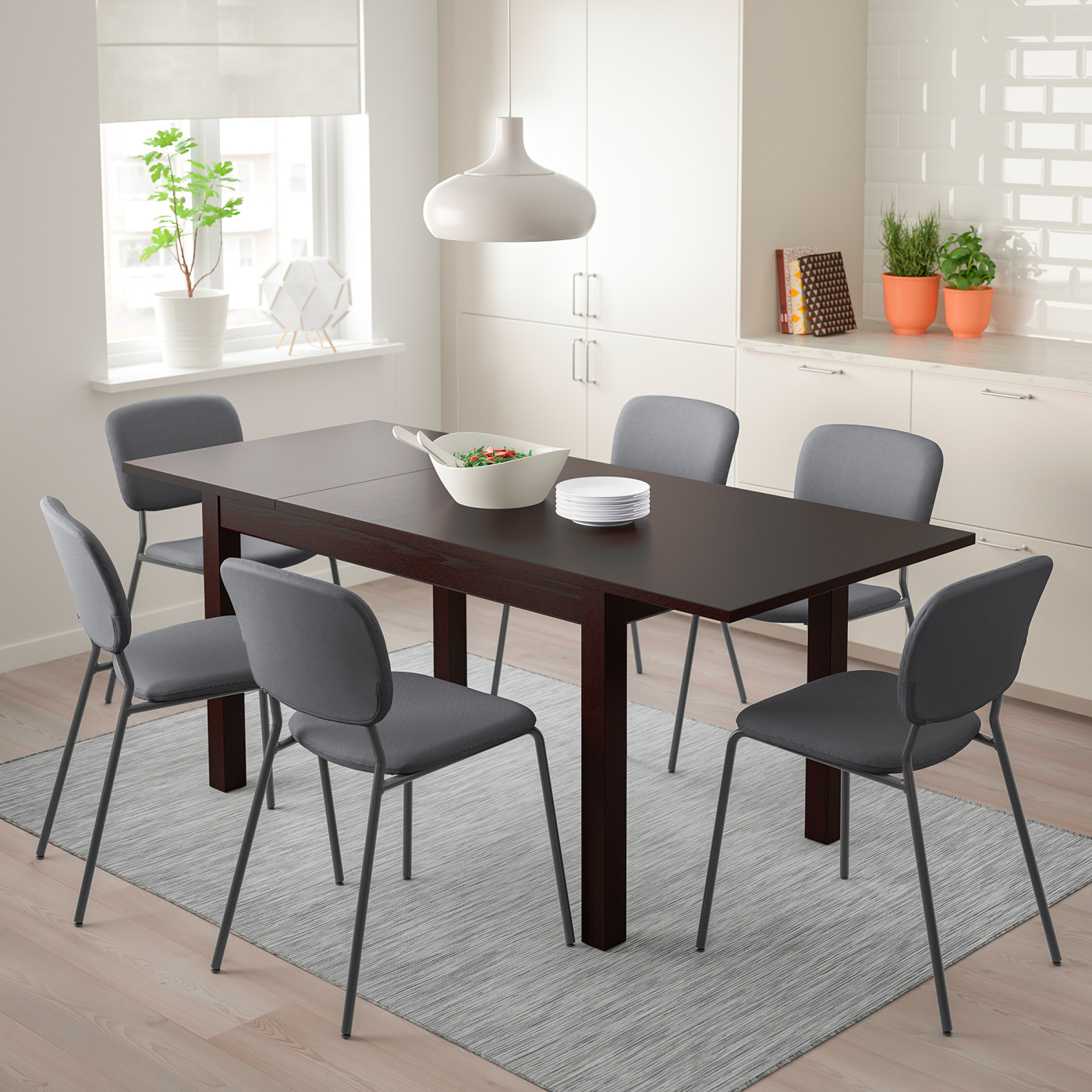 IKEA テーブル　レインベリ LANEBERG extendable table brown - IKEA