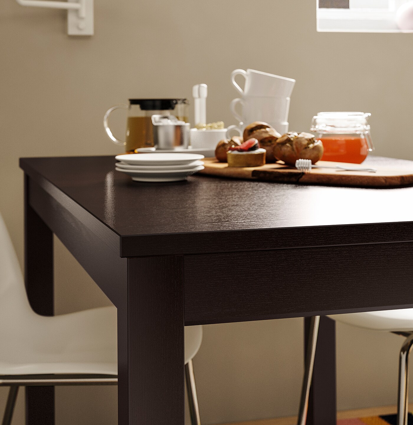 LANEBERG extendable table brown - IKEA