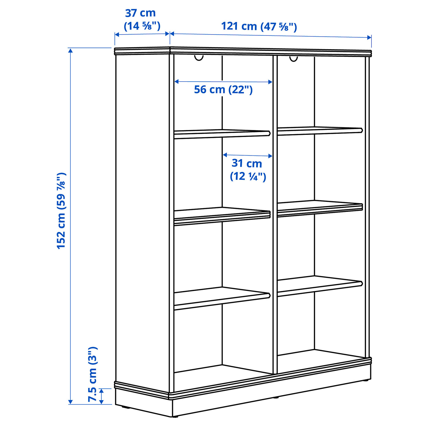 LANESUND bookcase grey-brown - IKEA