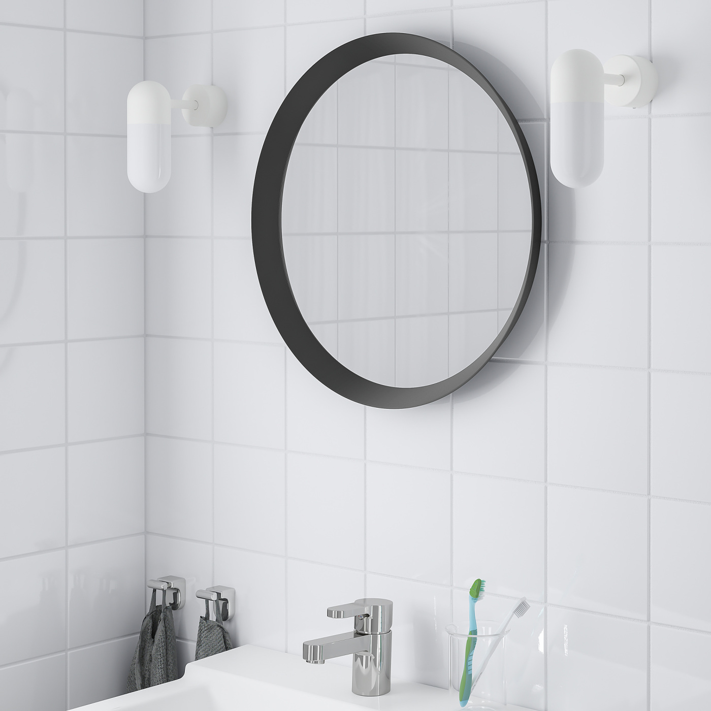 LANGESUND mirror dark grey - IKEA