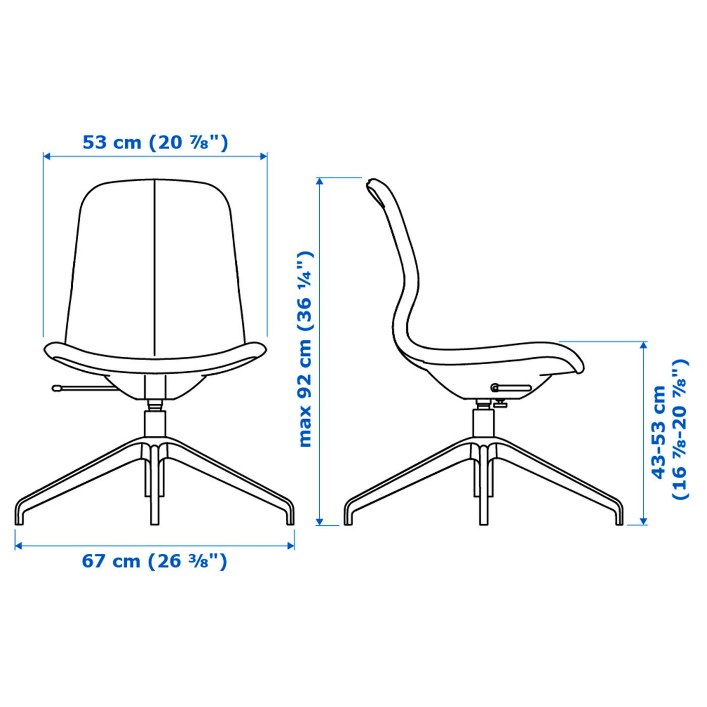 LÅNGFJÄLL conference chair Gunnared blue/black - IKEA