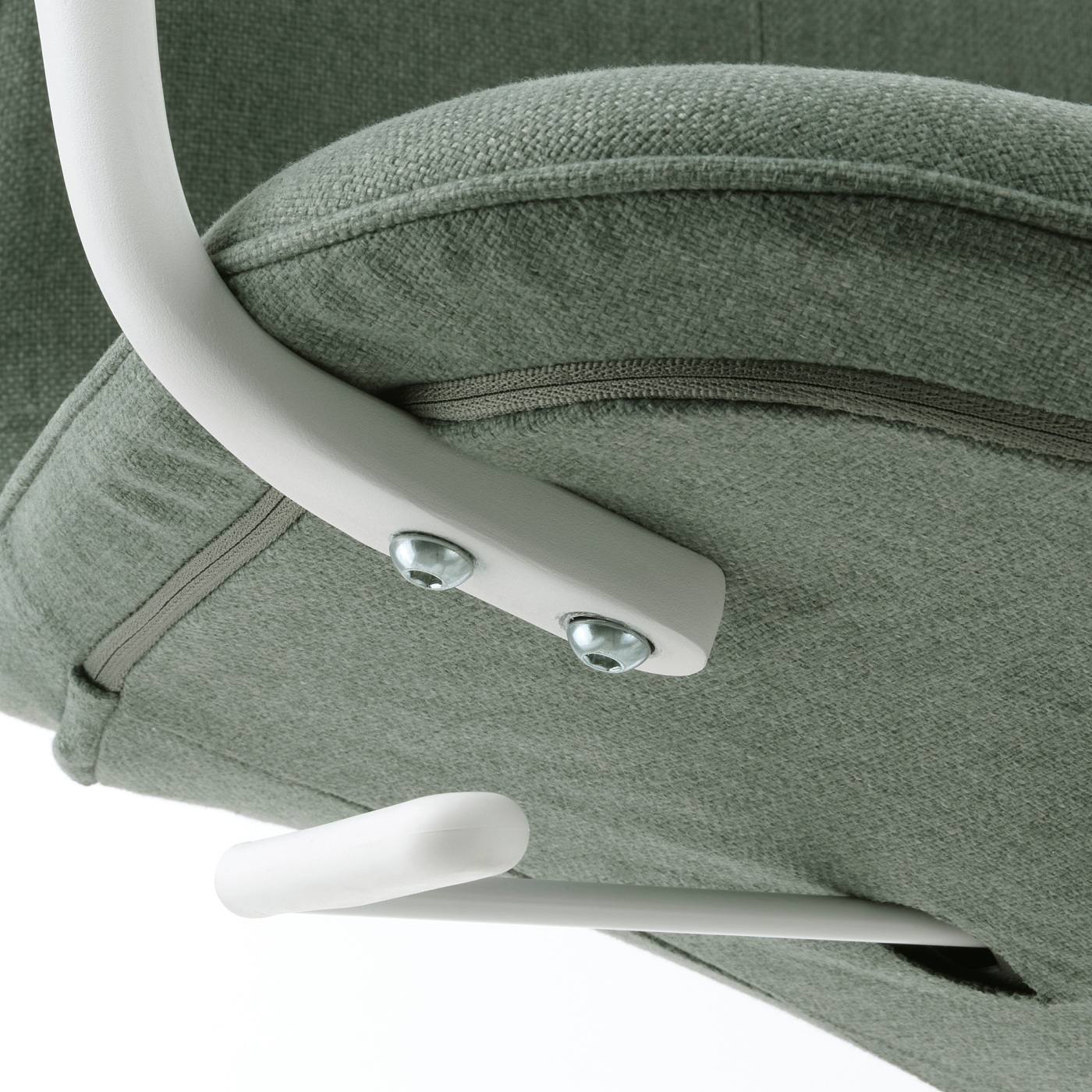 LÅNGFJÄLL conference chair with armrests Gunnared green-grey/white