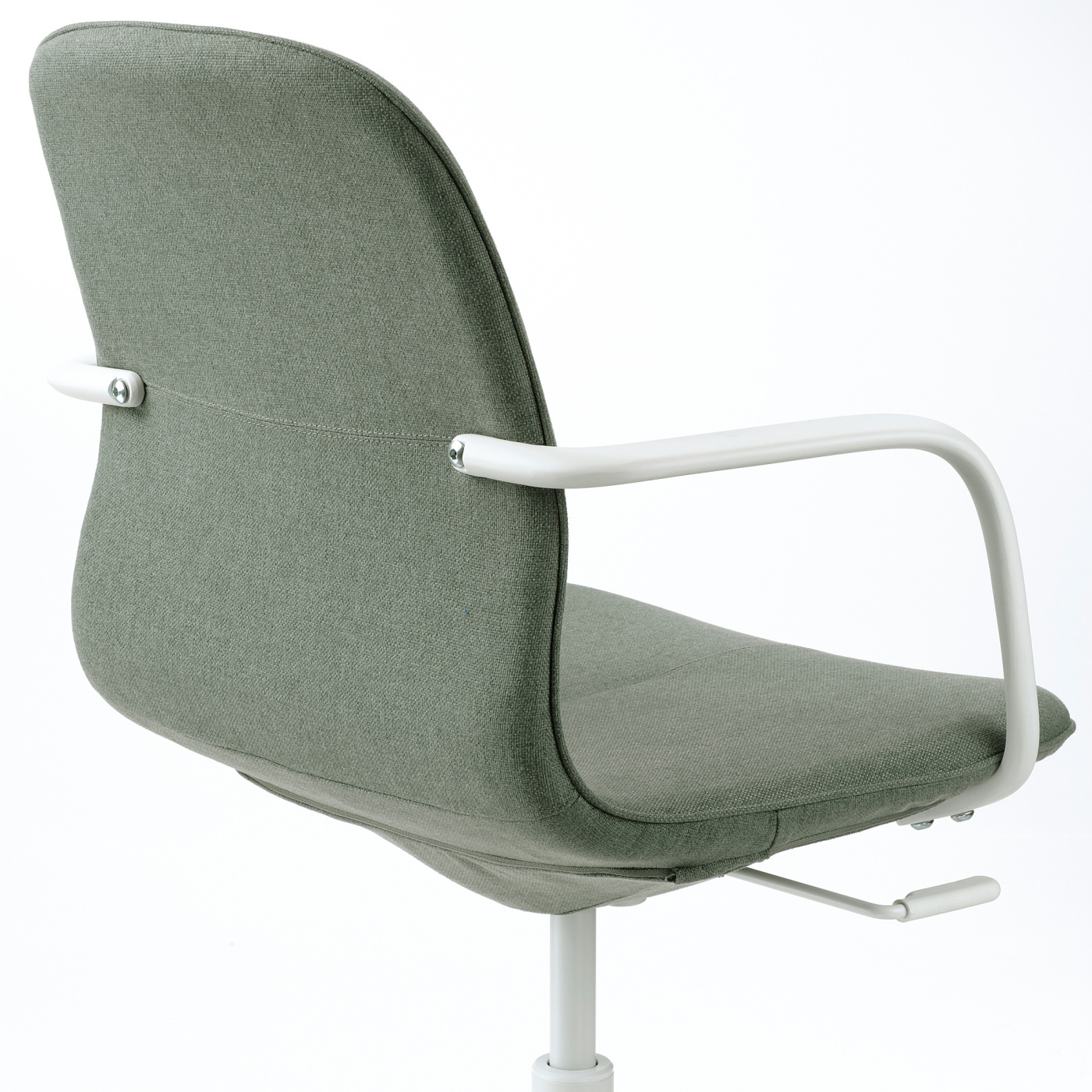 LÅNGFJÄLL conference chair with armrests Gunnared green-grey/white