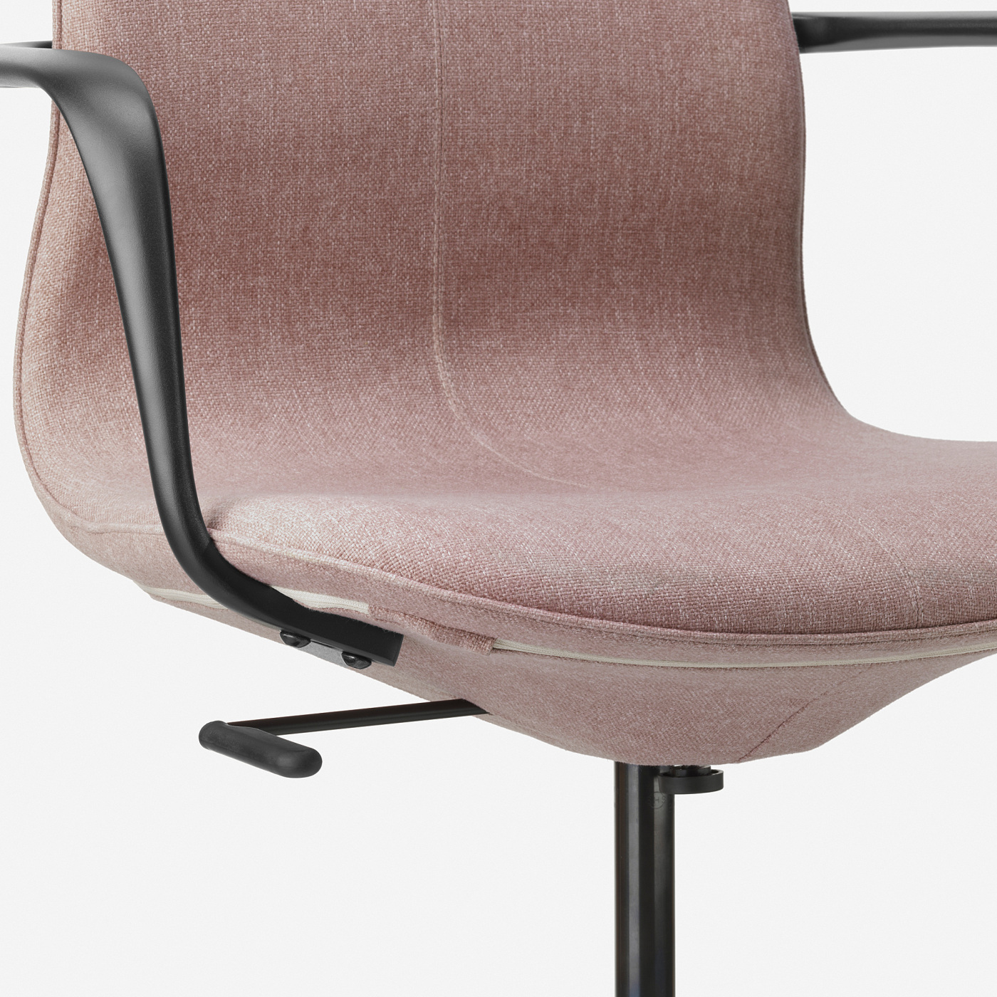LÅNGFJÄLL conference chair with armrests Gunnared light brown-pink