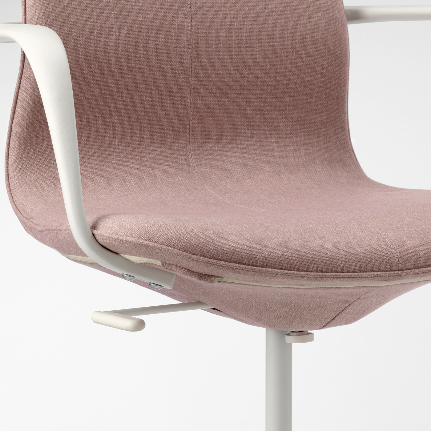 LÅNGFJÄLL conference chair with armrests Gunnared light brown-pink
