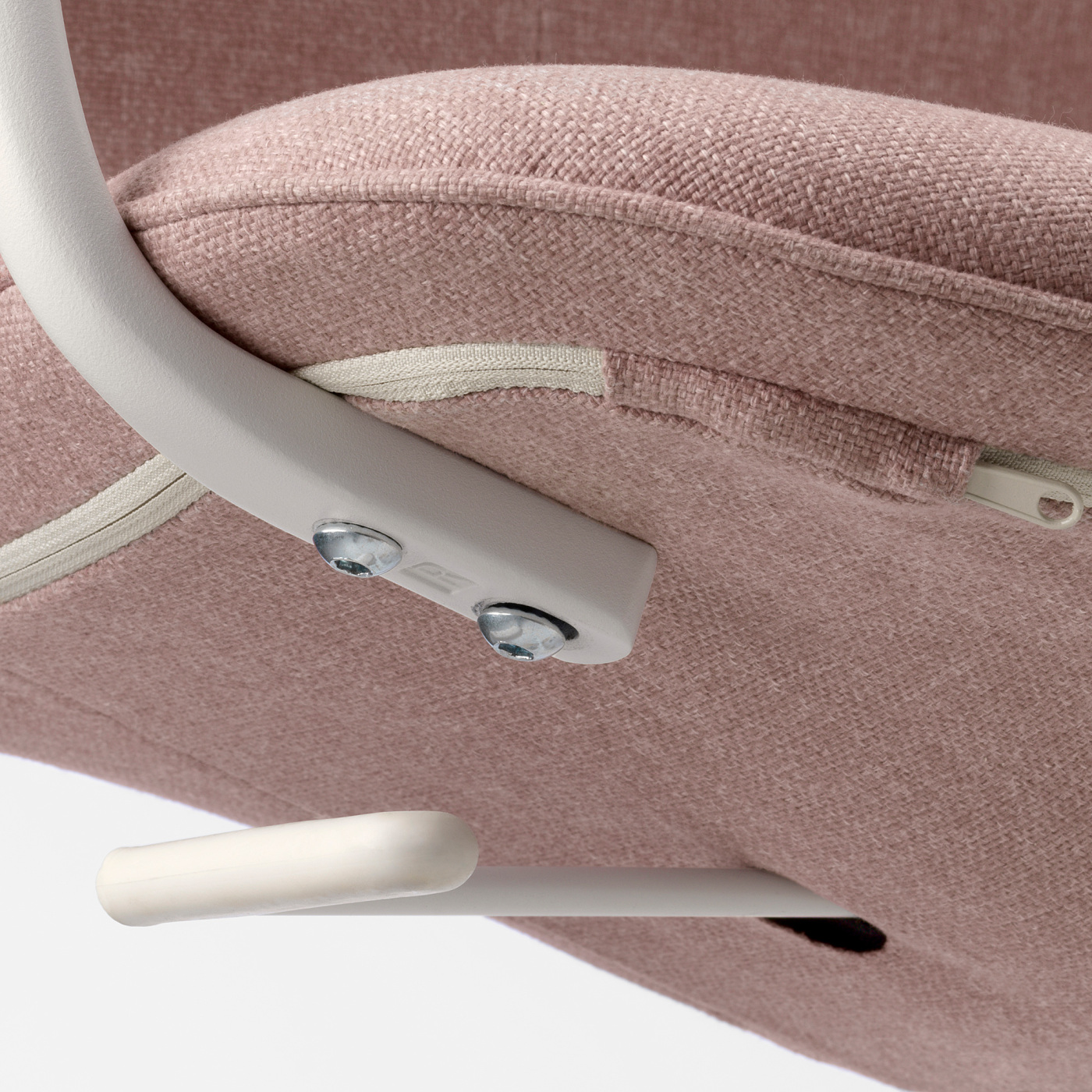 IKEA 2脚目 LÅNGFJÄLL conference chair with armrests Gunnared light brown-pink