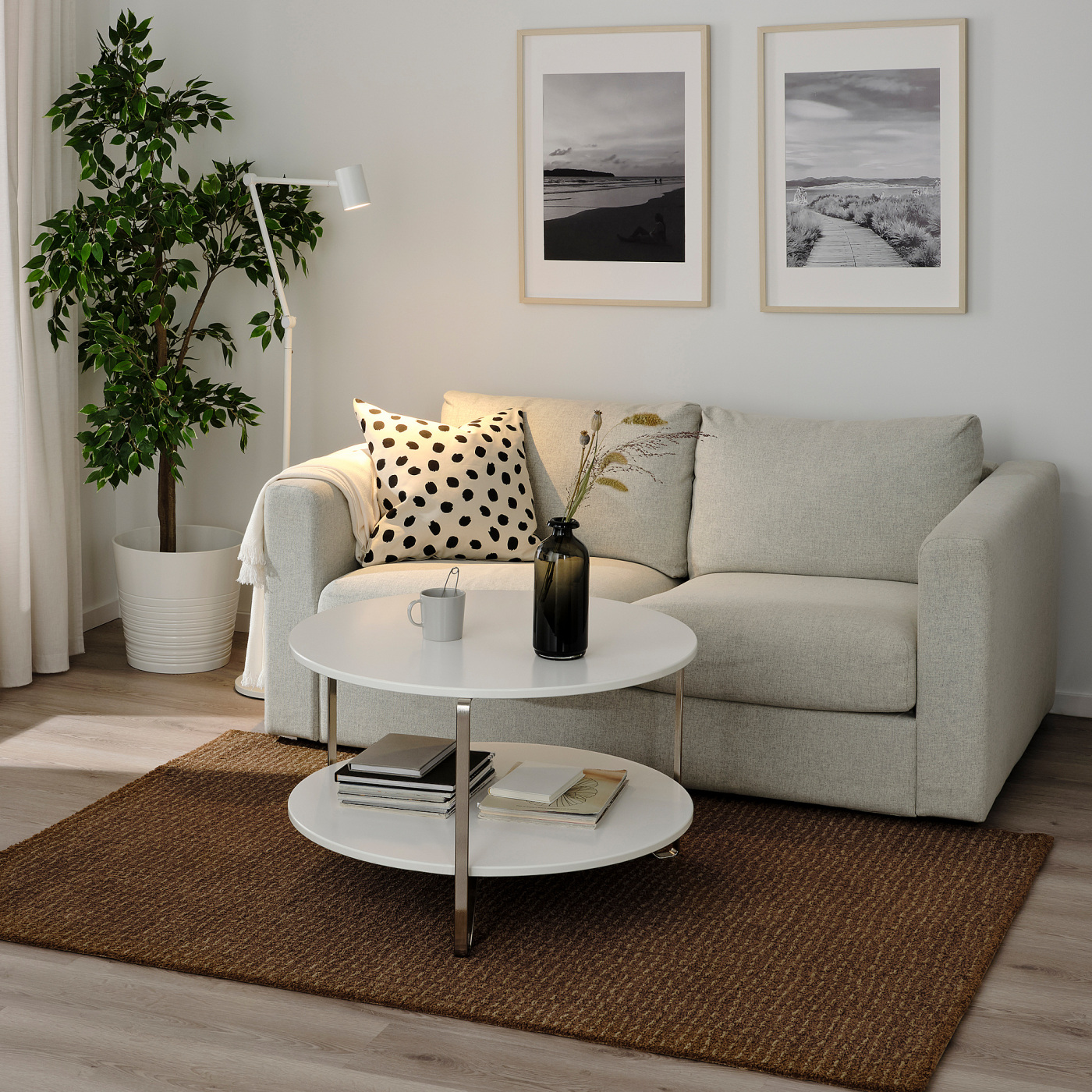 LANGSTED rug, low pile light brown - IKEA