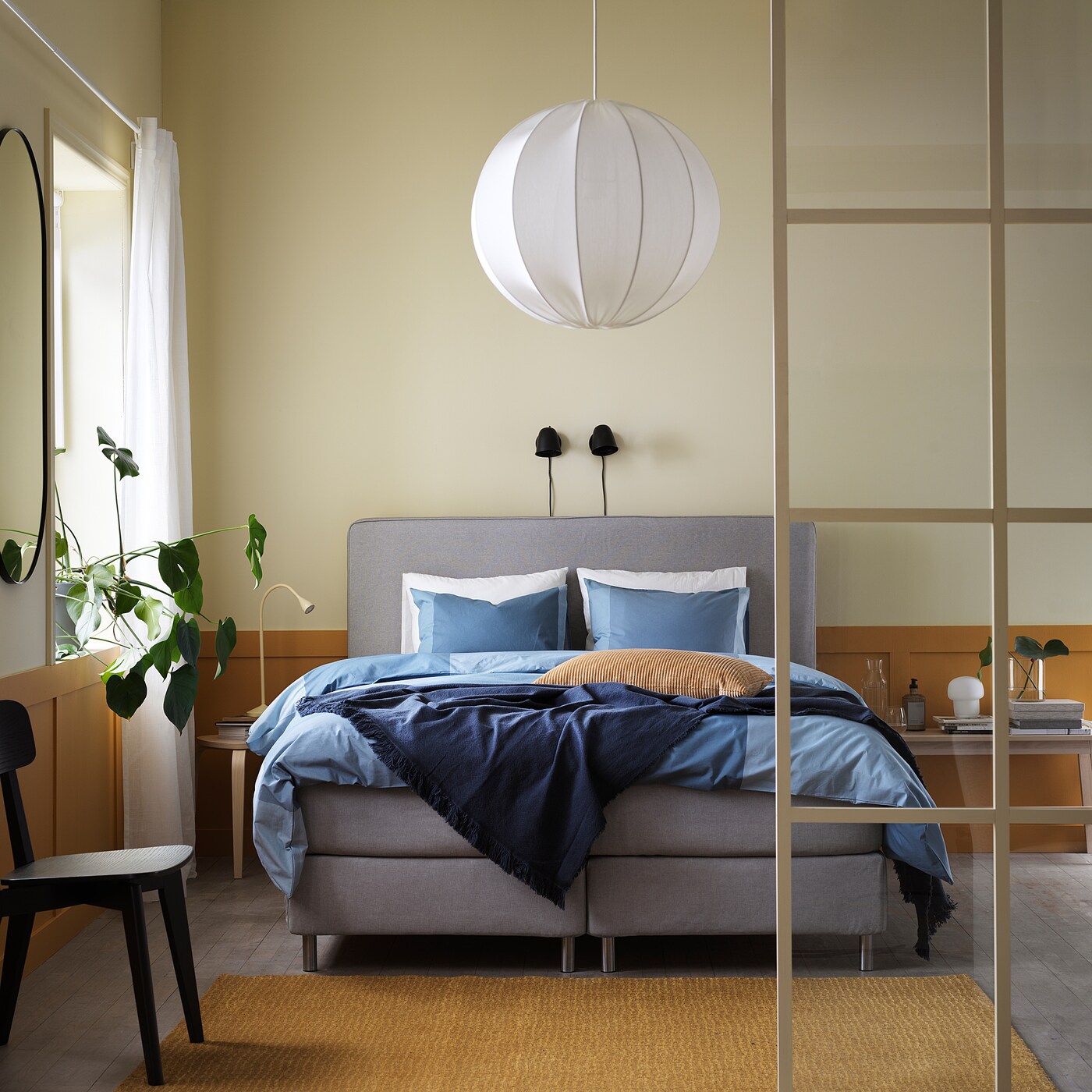 美品 IKEA LANGSTED イエロー イケア ラングステド ラグ 絨毯 LANGSTED rug, low pile yellow - IKEA