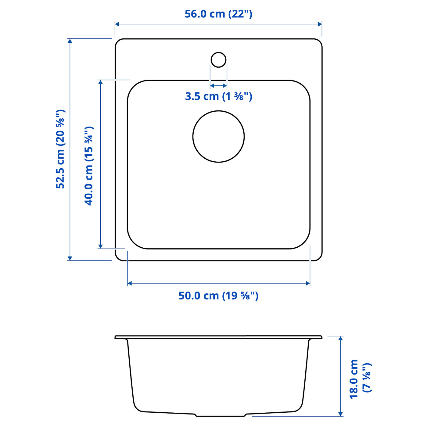 sinki(★プロフィール必読) LÅNGUDDEN inset sink, 1 bowl stainless steel - IKEA