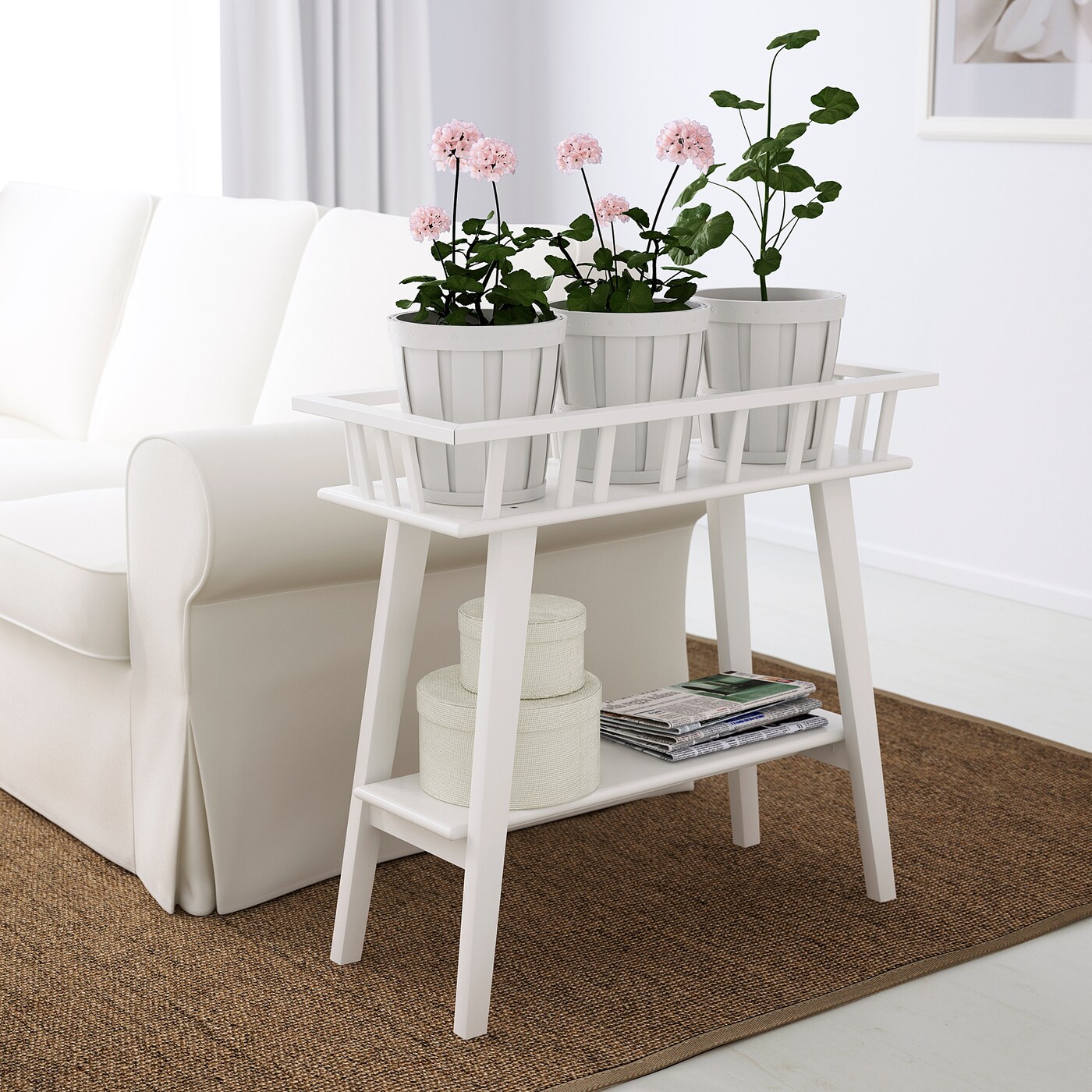 IKEA - IKEA★LANTLIVラントリーヴ★プラントスタンド★ホワイト68 cm IKEA - IKEA☆LANTLIVラントリーヴ☆プラントスタンド☆ホワイト