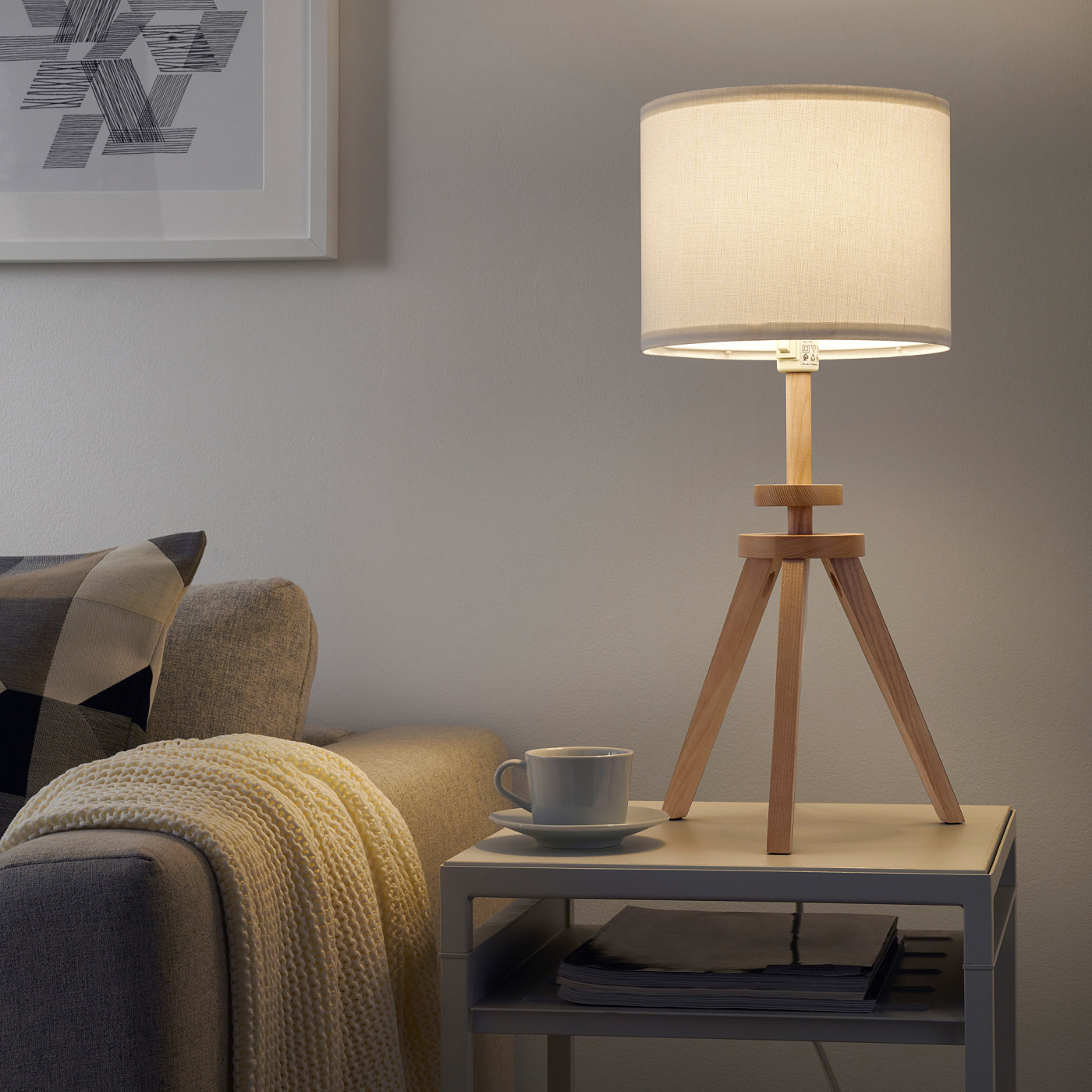 LAUTERS table lamp ash/white - IKEA