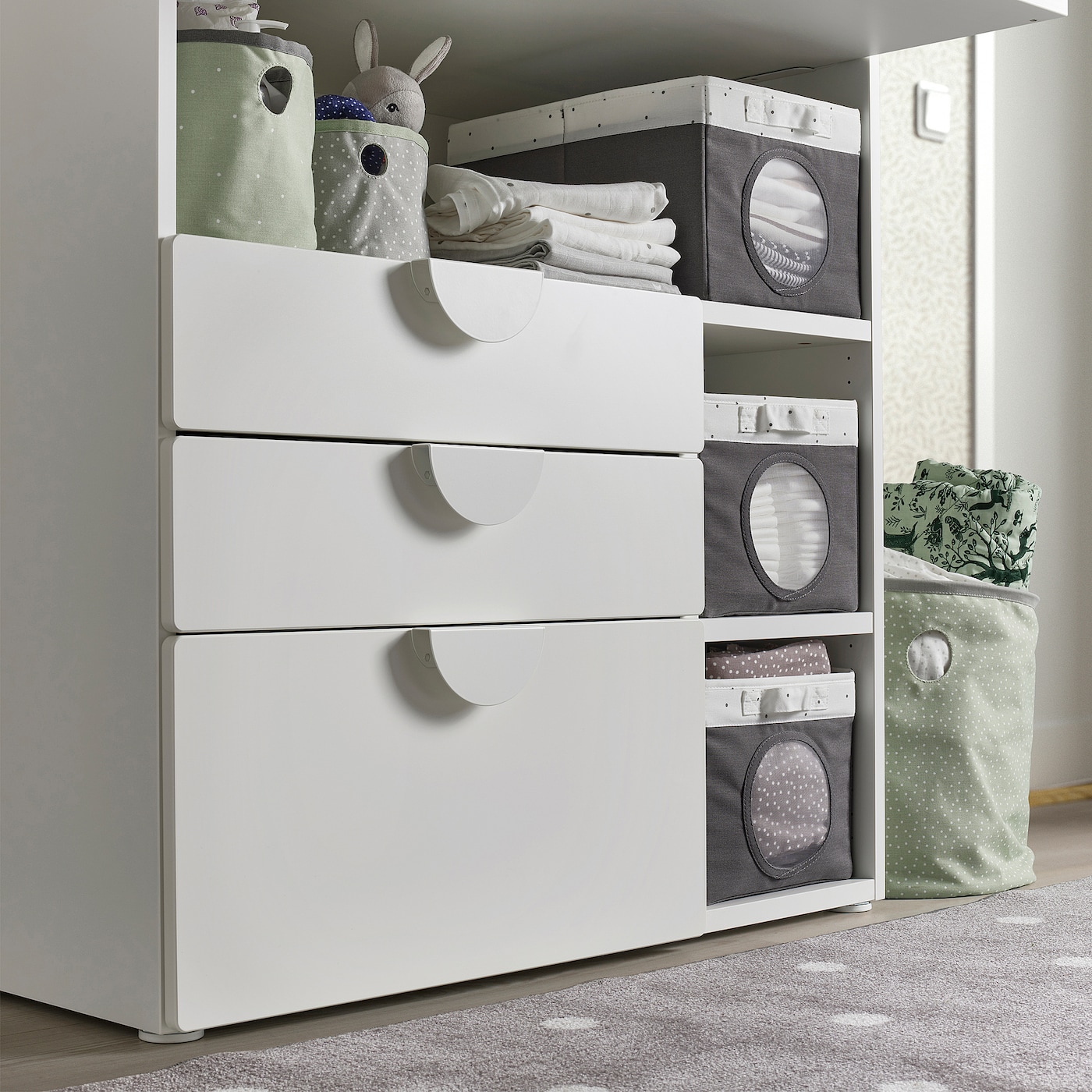 LEN box set of 2 green/light grey - IKEA
