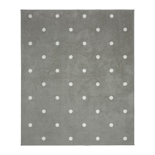 KLASSRUM クラスルムラグ 平織り,ホワイト/グリーン,133x195cm KLASSRUM rug, flatwoven, white/green, 4'4