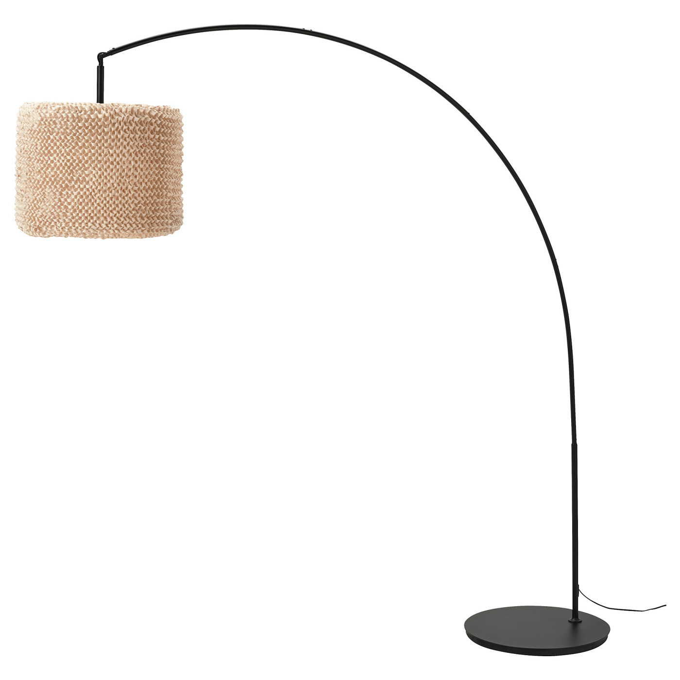 LERGRYN / SKAFTET floor lamp base, arched beige/black - IKEA