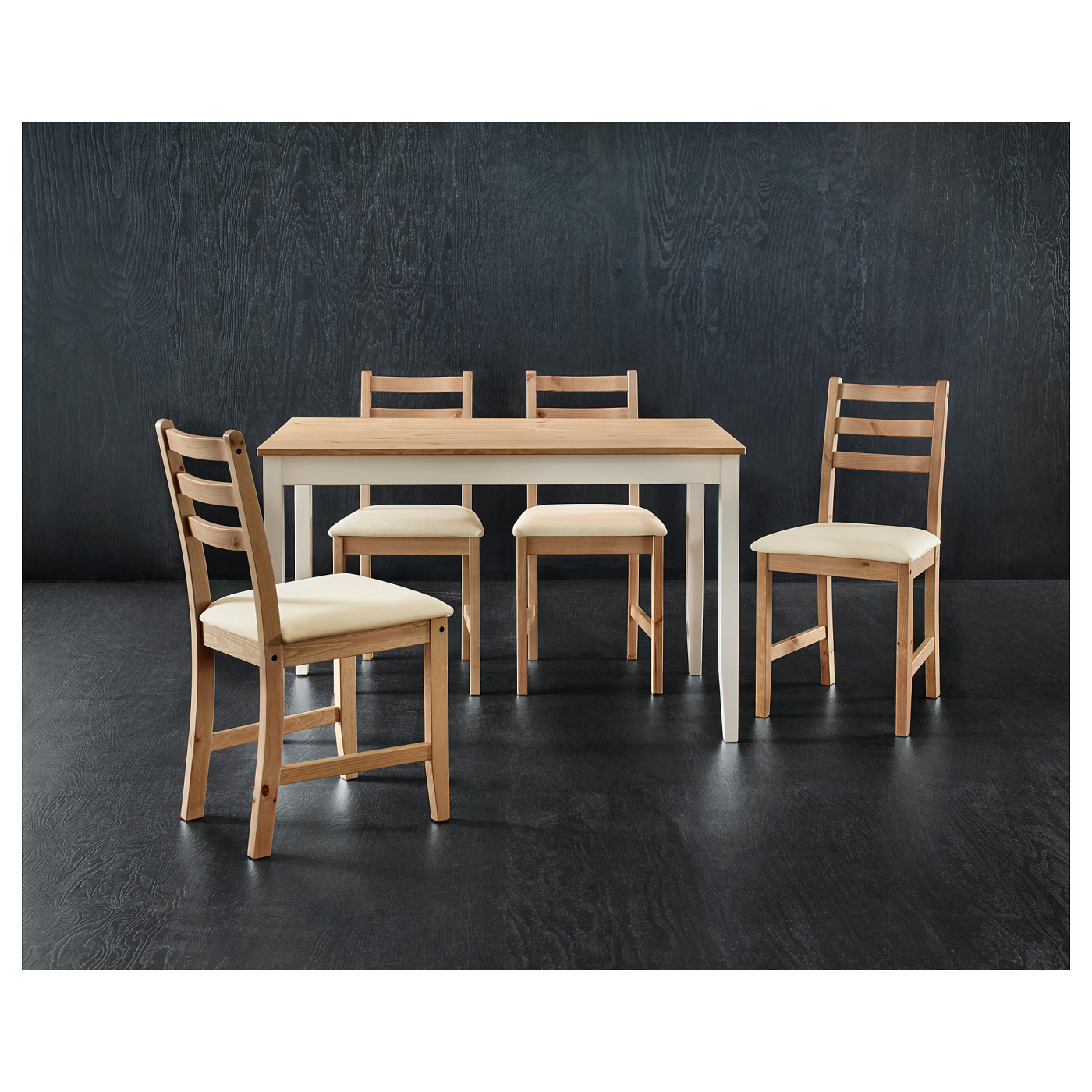 LERHAMN table light antique stain/white stain - IKEA