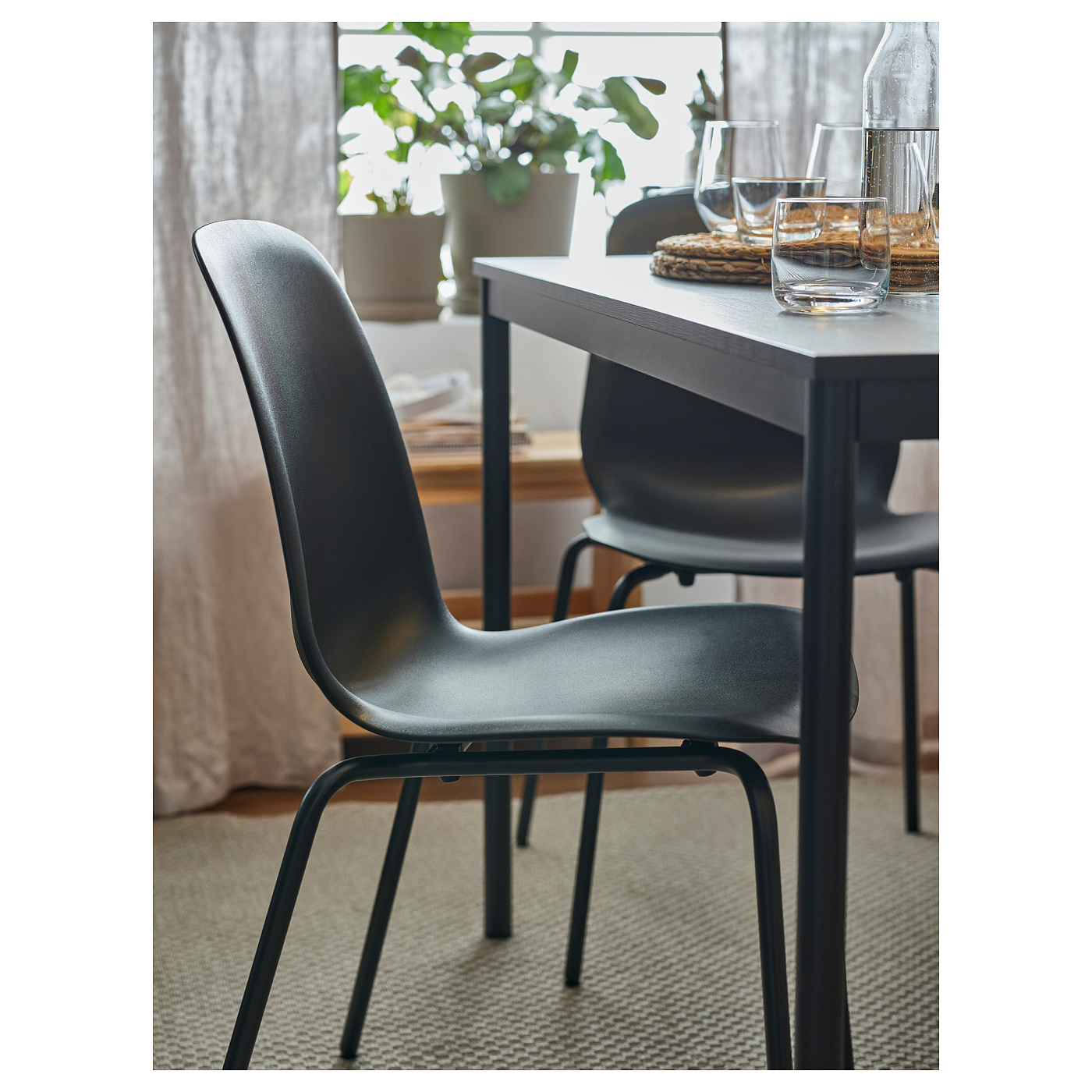 LIDÅS chair black/Sefast black - IKEA