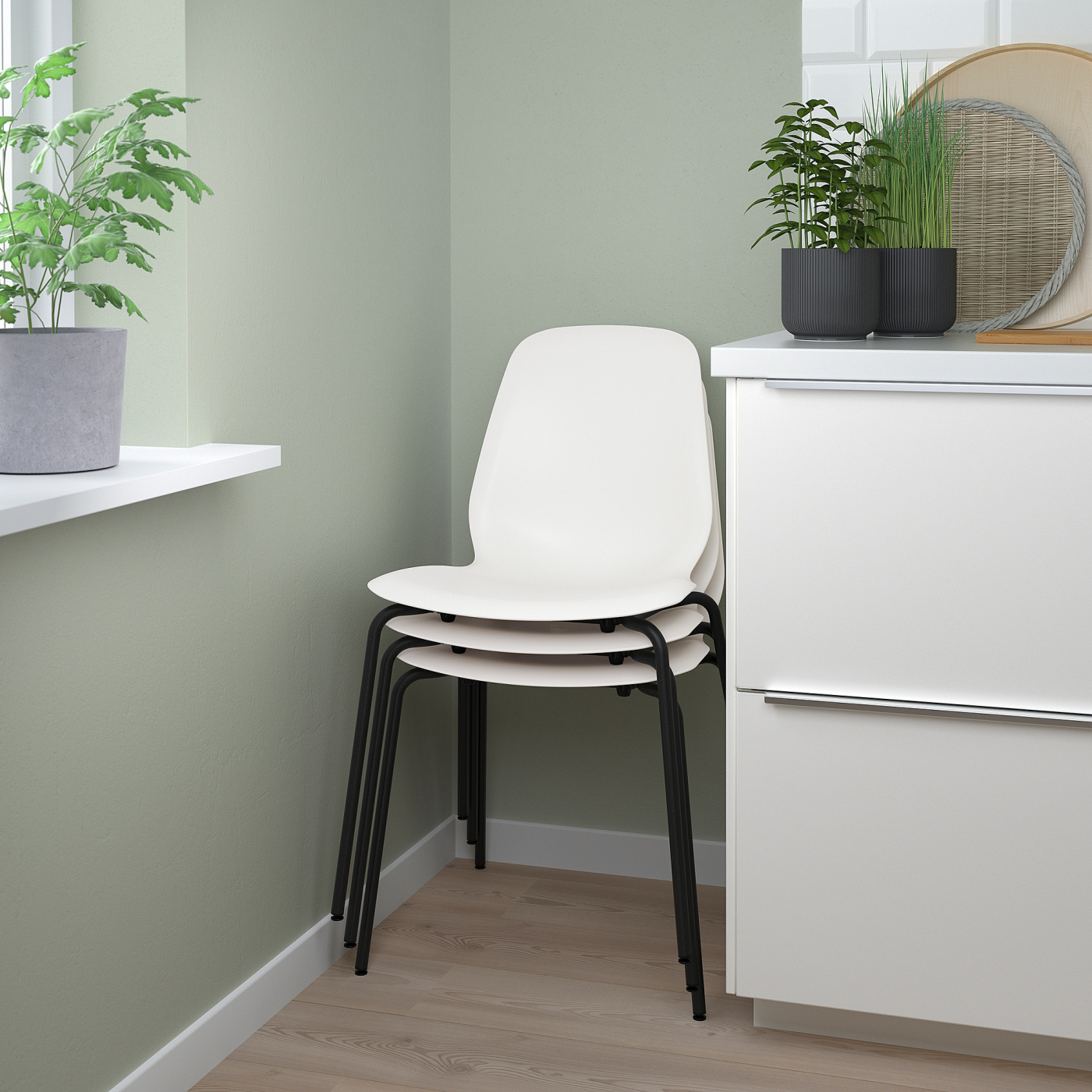 LIDÅS chair white/Sefast black - IKEA