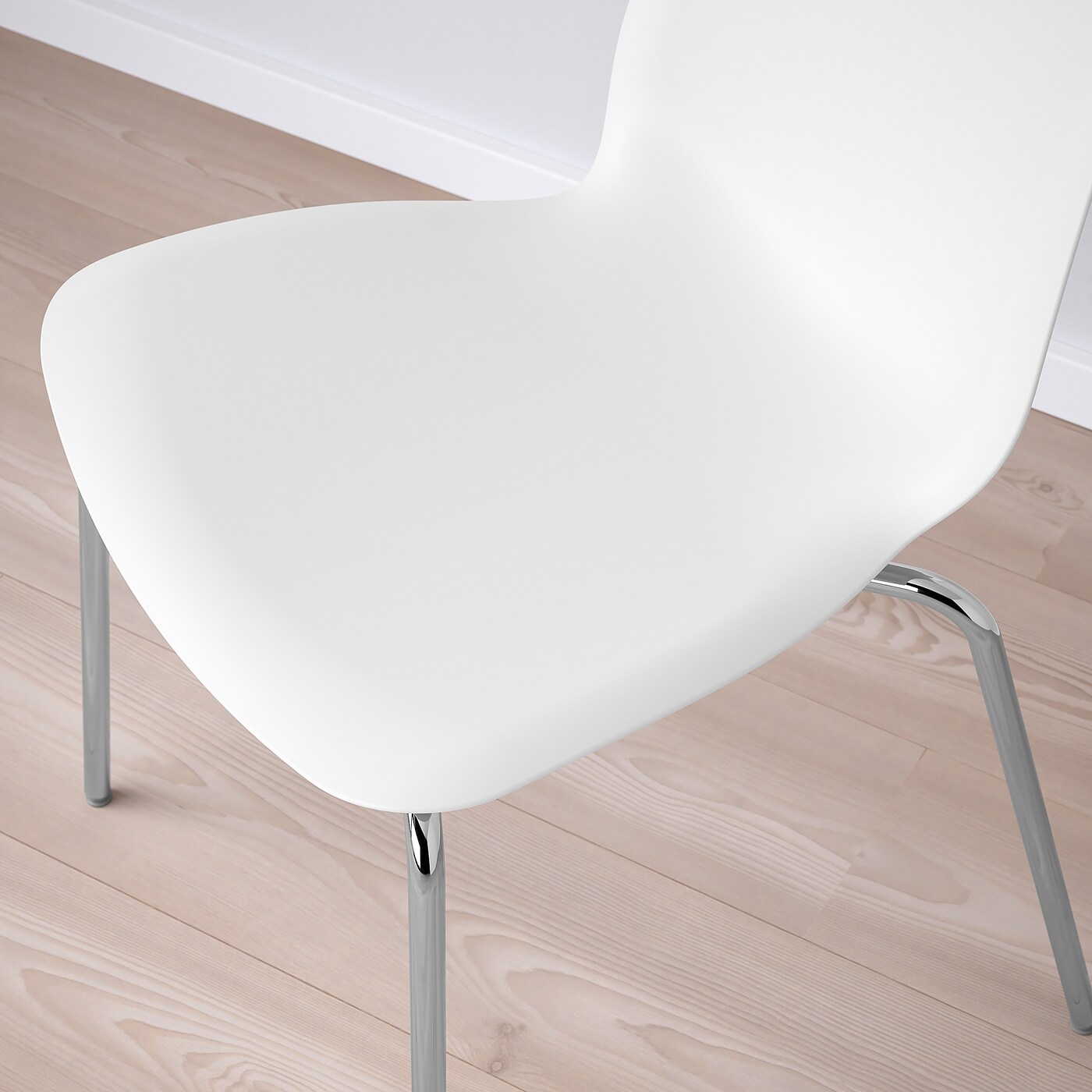 LIDÅS chair white/Sefast chrome-plated - IKEA