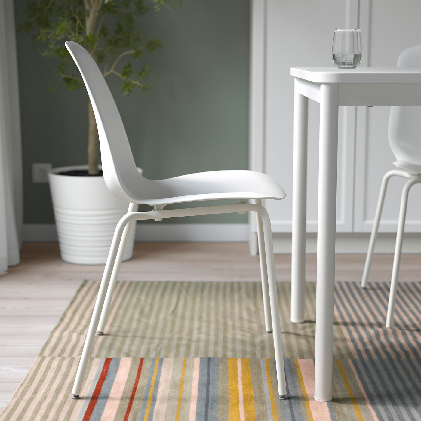 IKEA LIDÅS チェア 3脚セット ホワイト スタッキング 椅子 北欧 LIDÅS chair white/Sefast white - IKEA