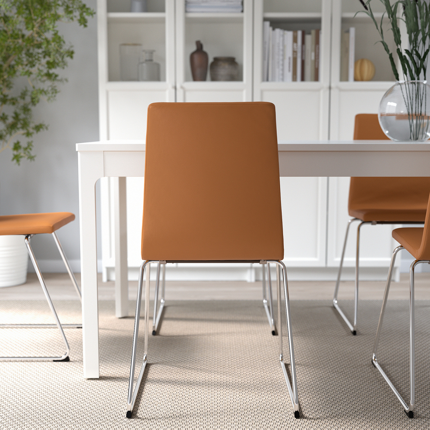 IKEA 姿見　ブラウン LILLÅNÄS chair chrome-plated/Bomstad golden-brown - IKEA