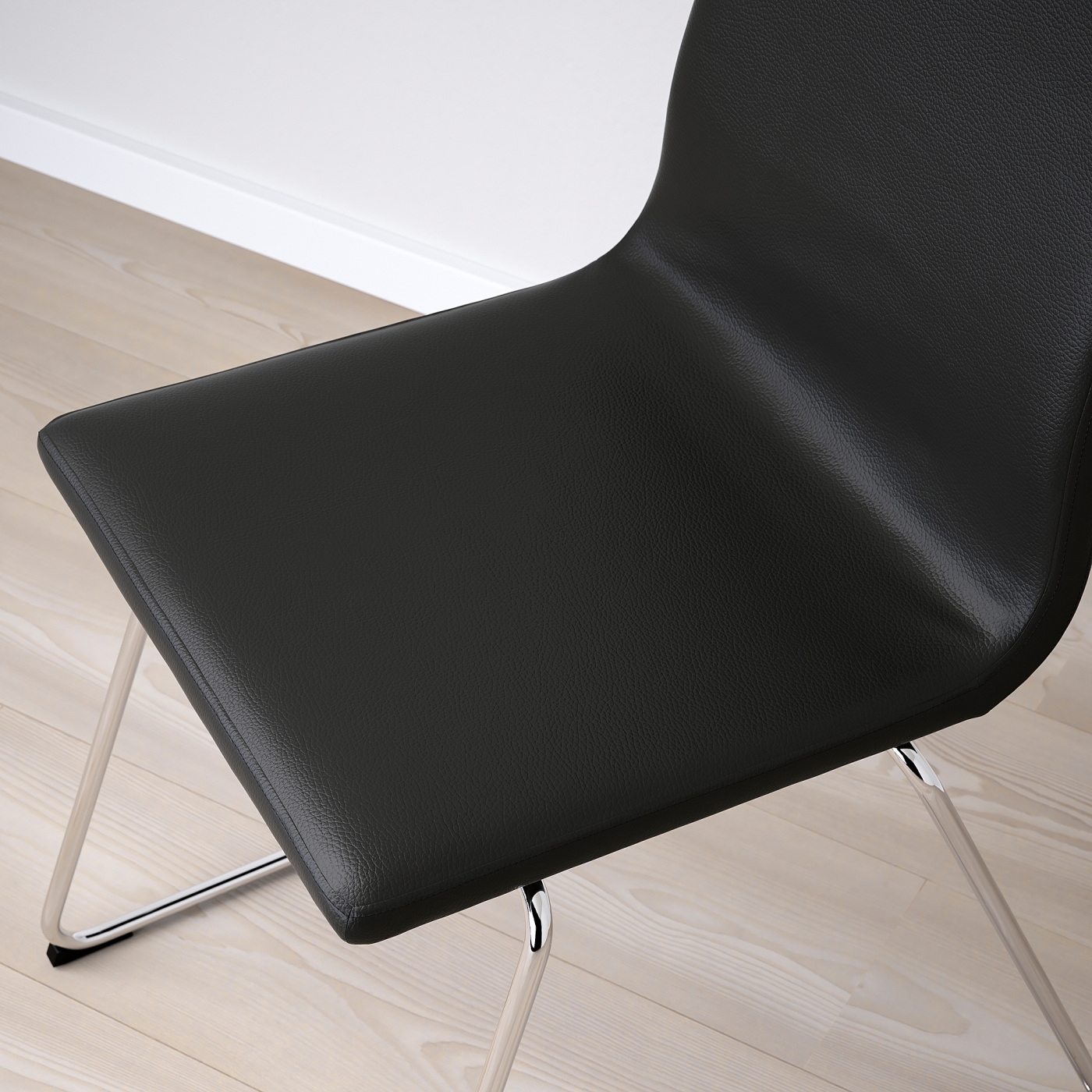 LILLÅNÄS chair chrome-plated/Glose black - IKEA