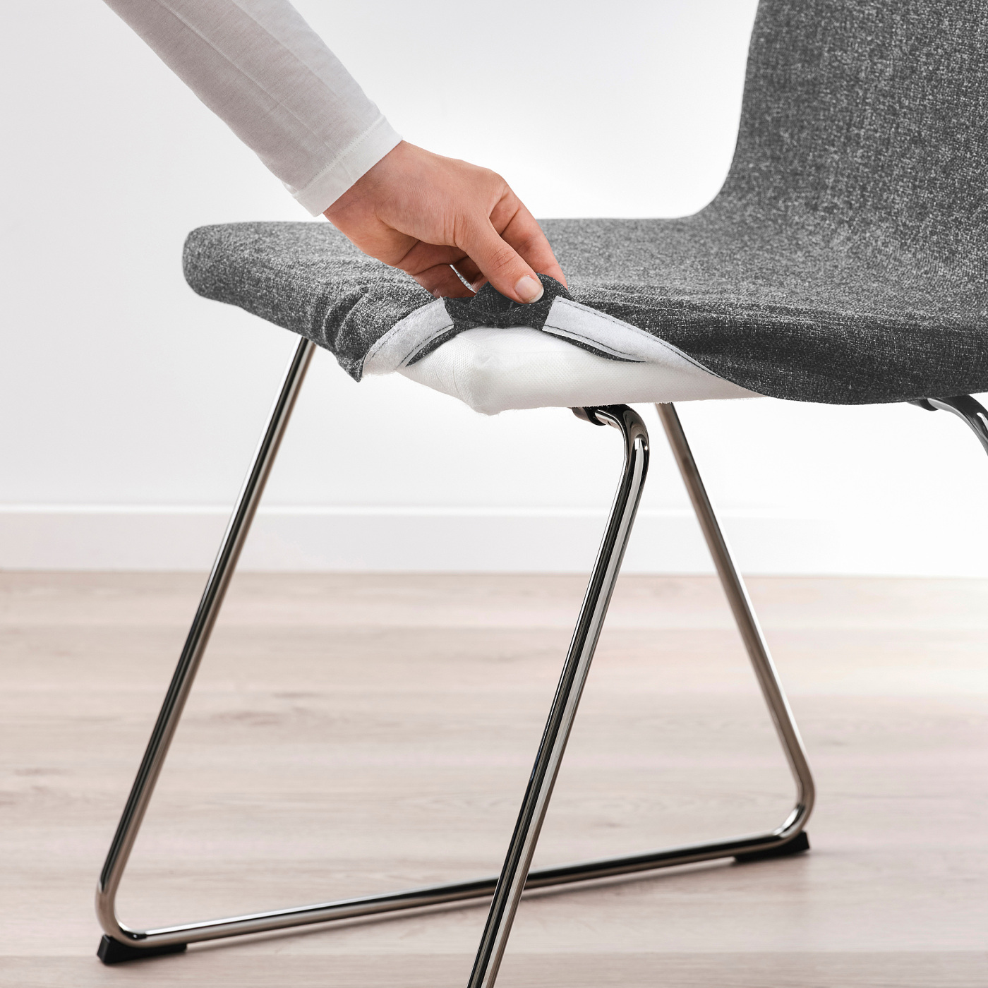 LILLÅNÄS chair chrome-plated/Gunnared dark grey - IKEA LILLÅNÄS chair chrome-plated/Gunnared dark grey - IKEA
