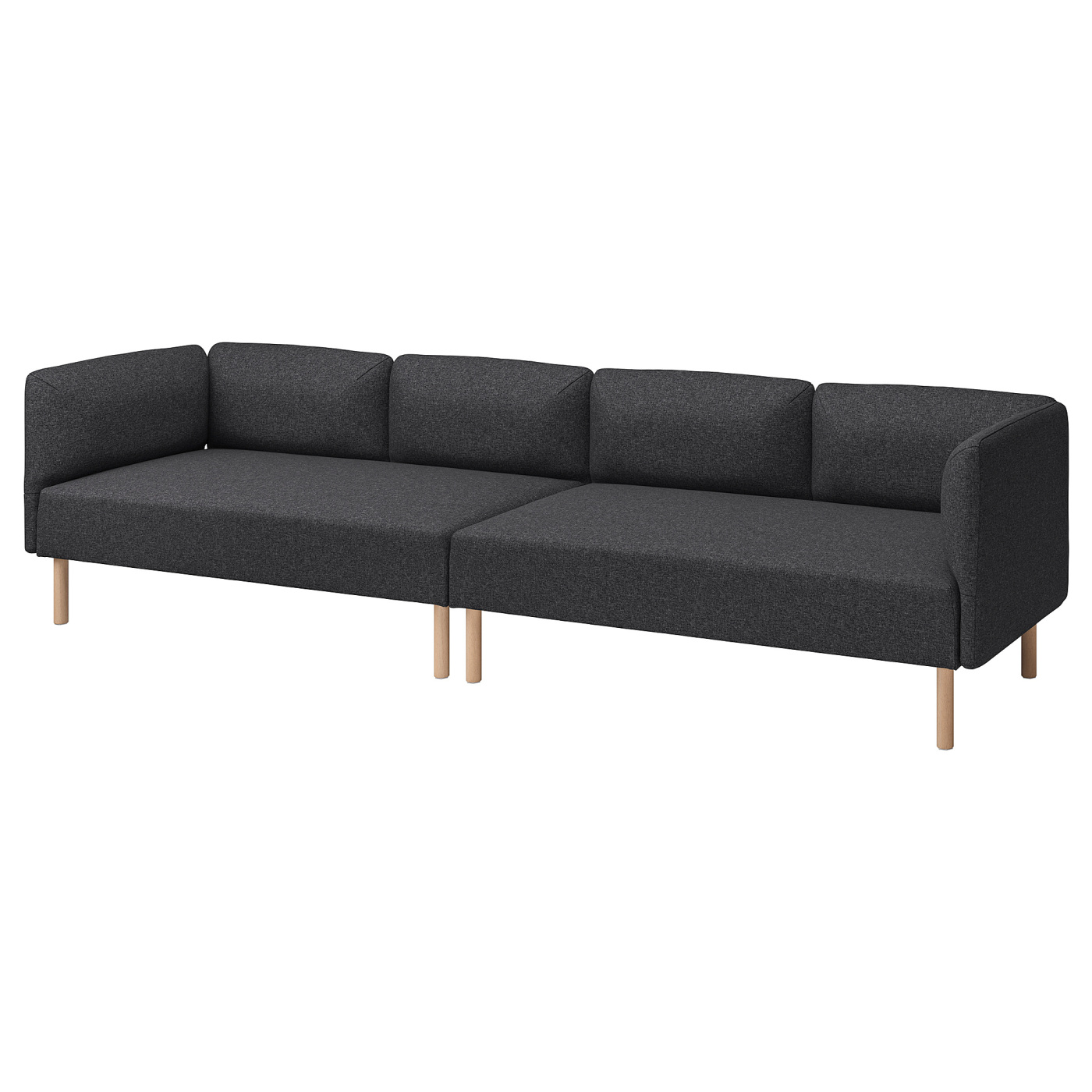 LILLEHEM 4-seat modular sofa Gunnared/dark grey wood - IKEA