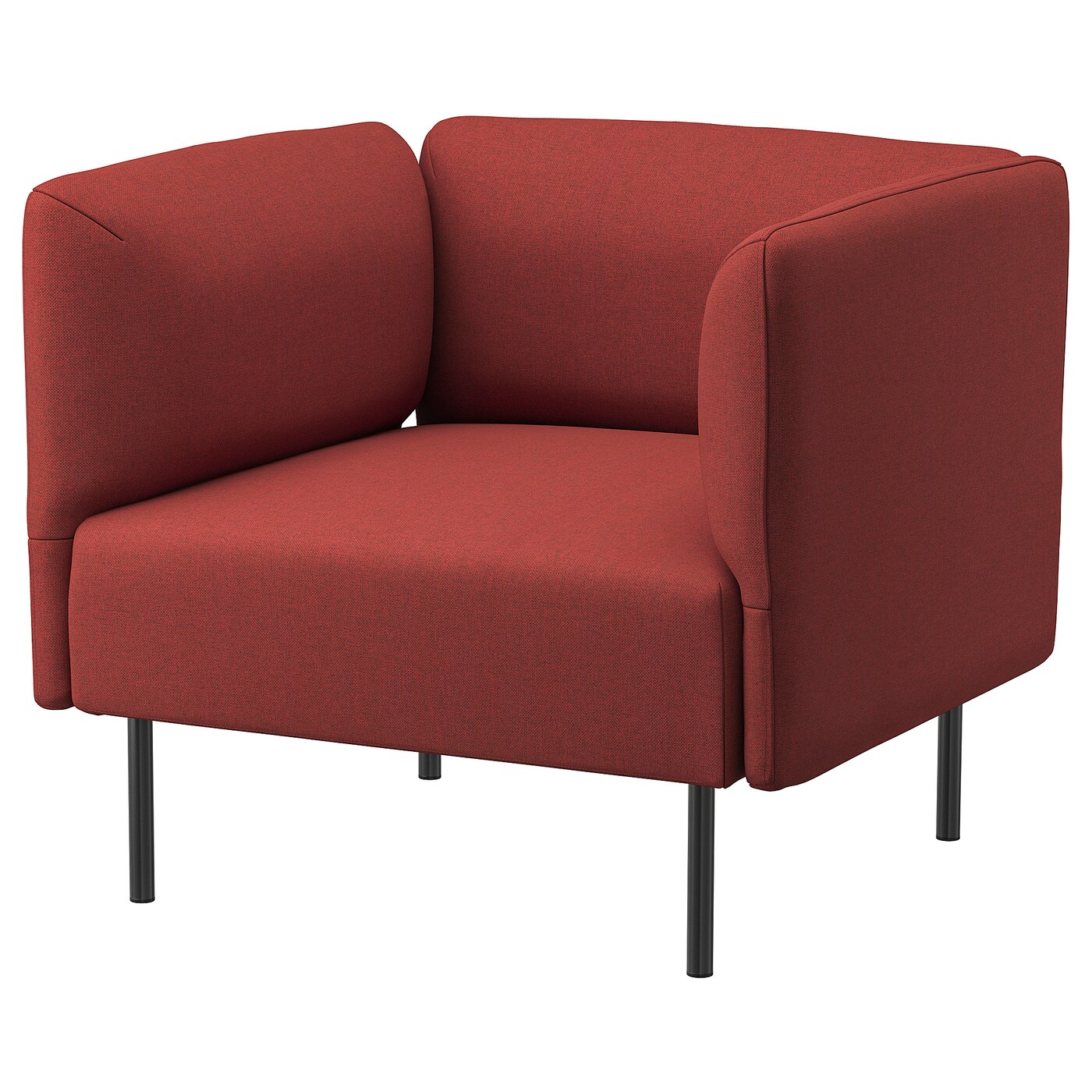 LILLEHEM armchair Gunnared/brown-red metal - IKEA