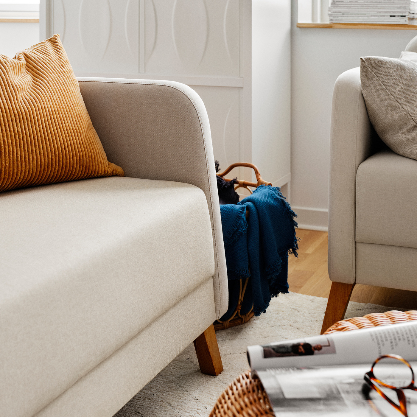 LINANÄS 2-seat sofa Vissle beige - IKEA