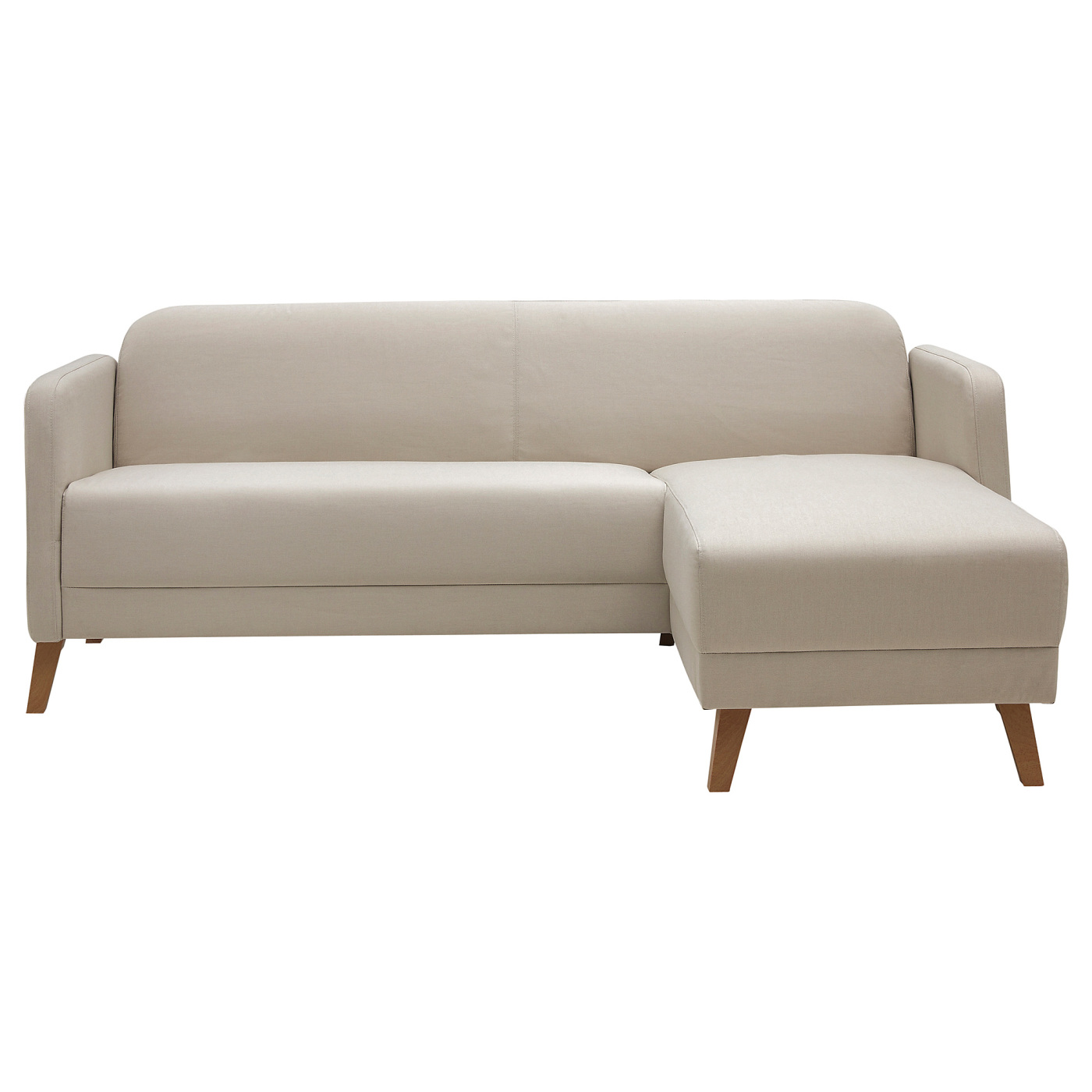 LINANÄS 3-seat sofa with chaise longue/Vissle beige - IKEA