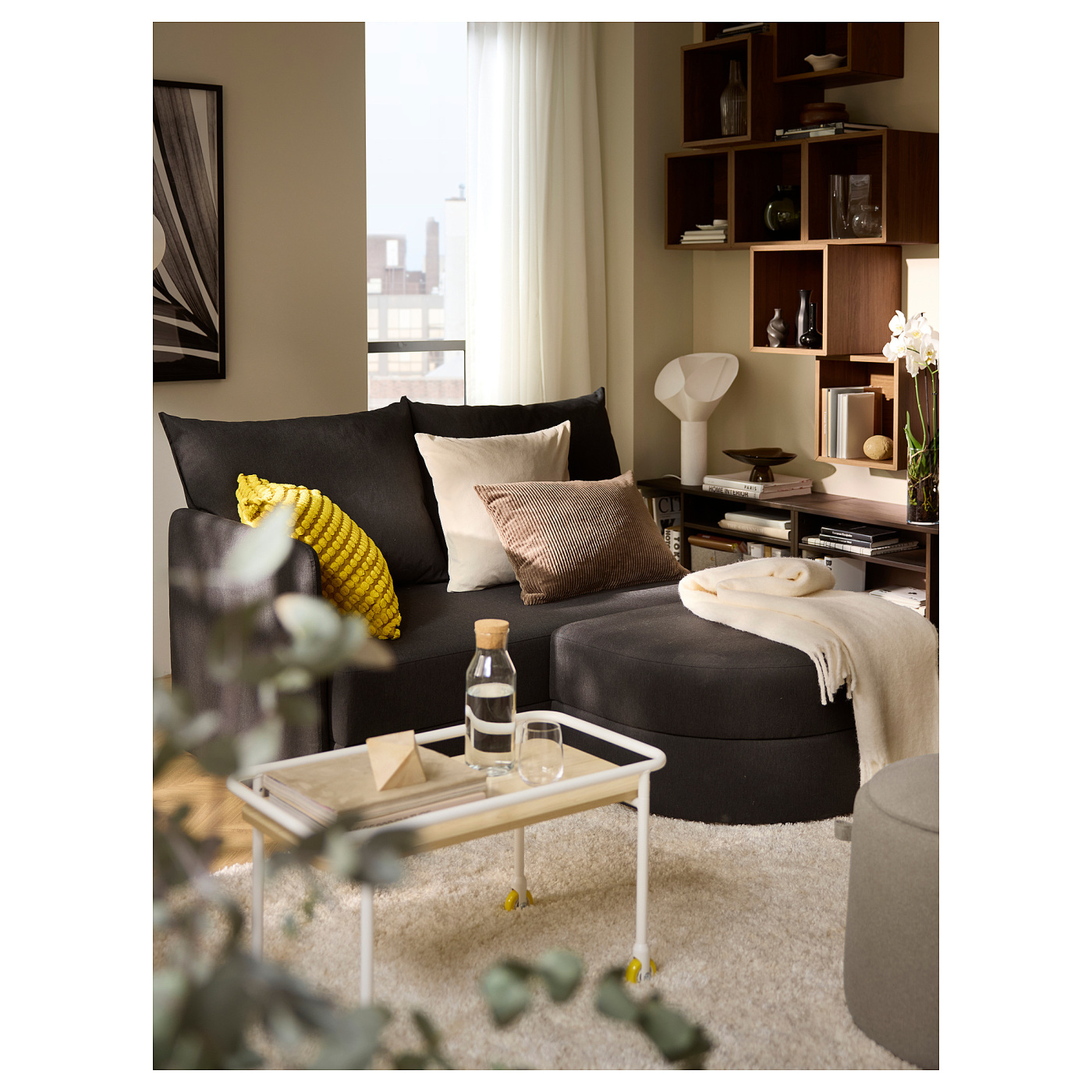 LINDÅKRA 2-seat sofa-bed Vissle dark grey - IKEA