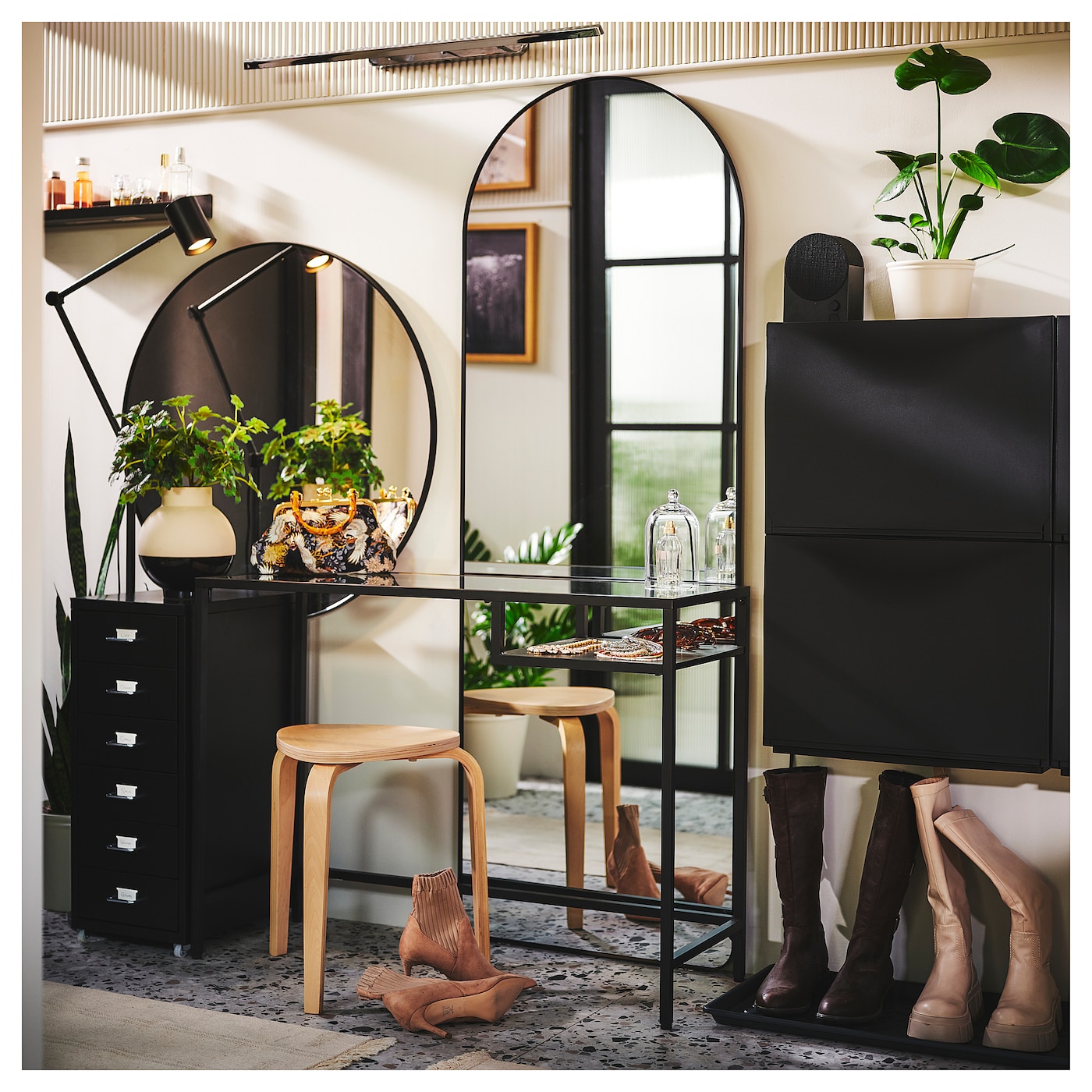 IKEA LINDBYN ミラー, ブラック, 80 cm LINDBYN リンドビーン ミラー, ブラック, 80 cm - IKEA