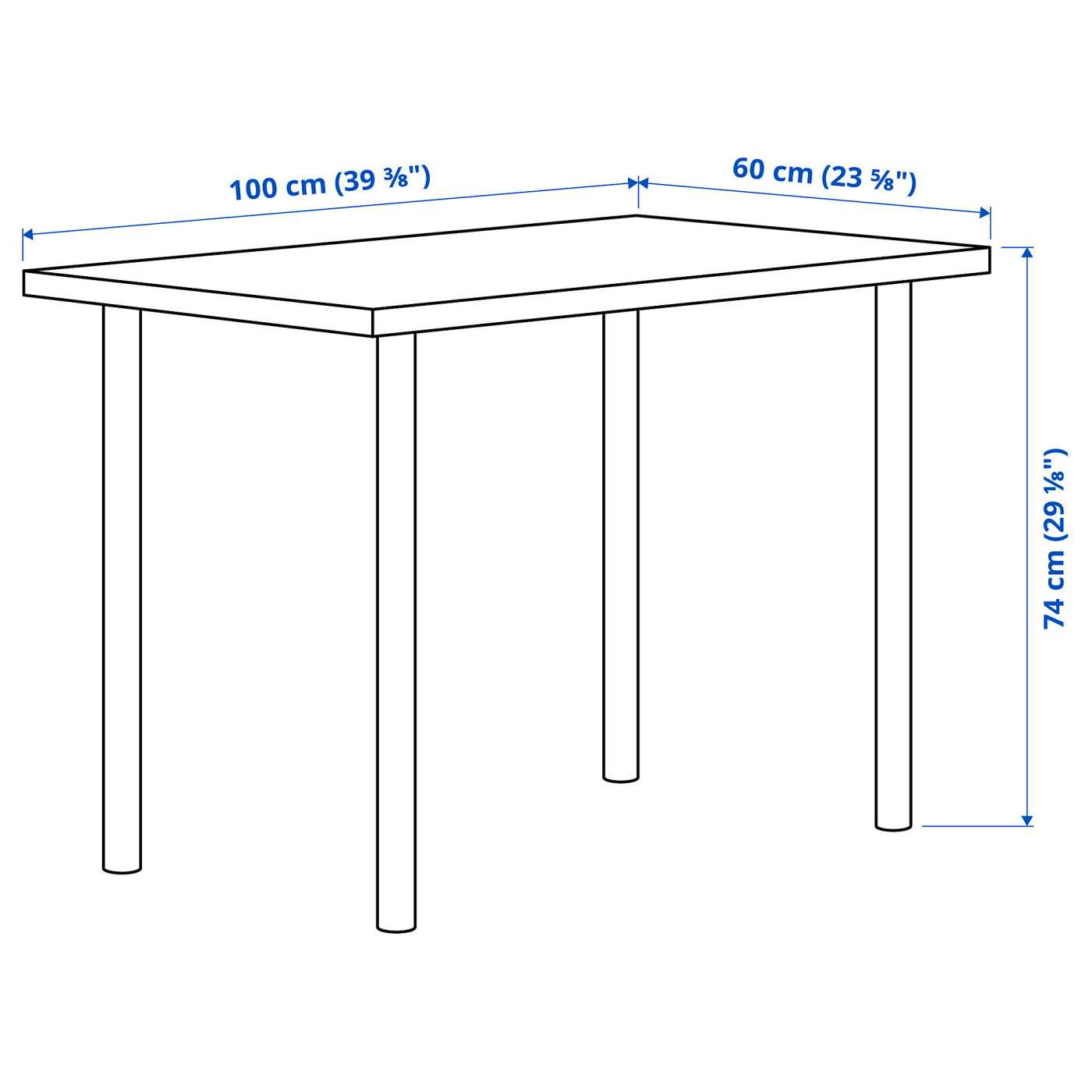 LINNMON / ADILS desk dark grey/white - IKEA