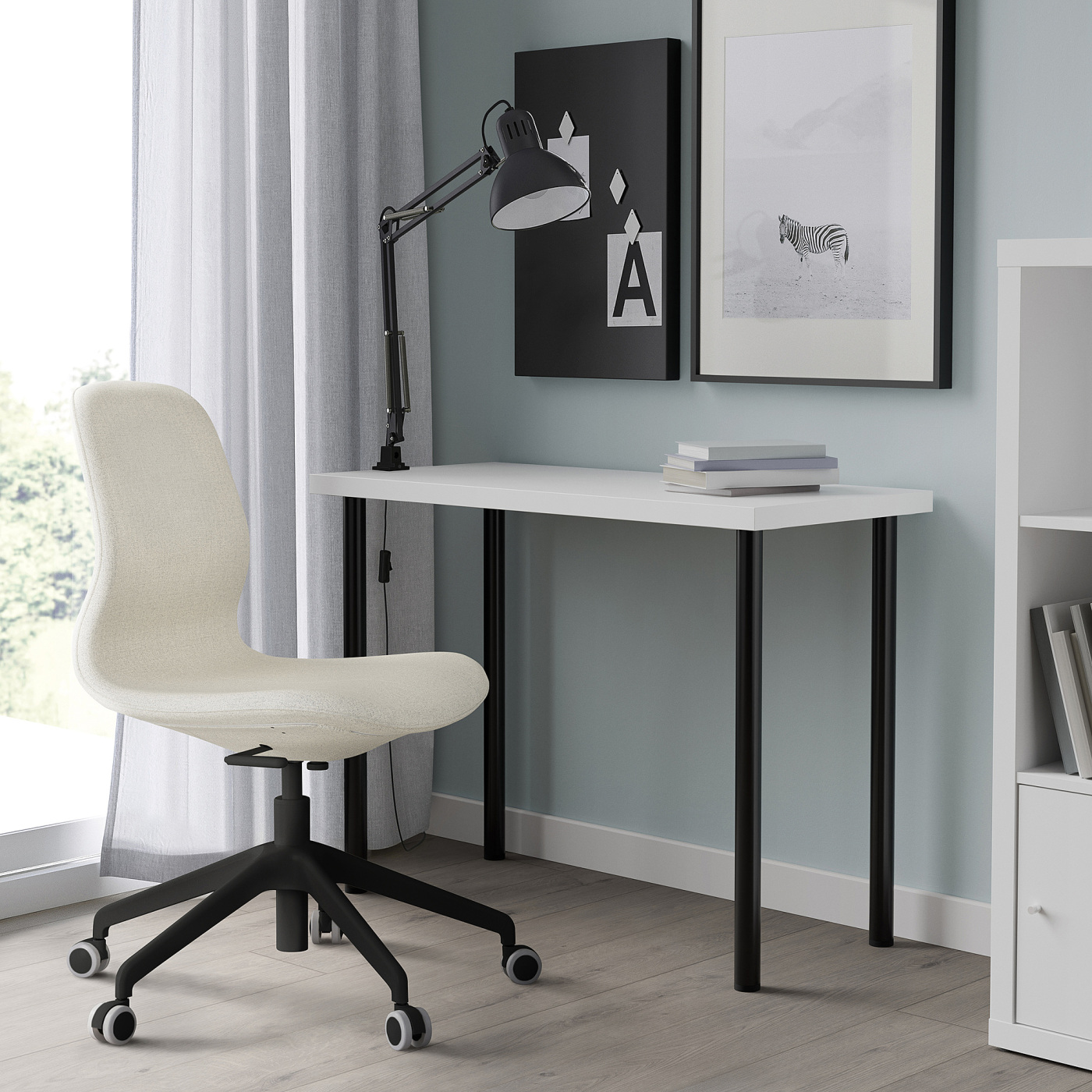 LINNMON / ADILS table white/black - IKEA