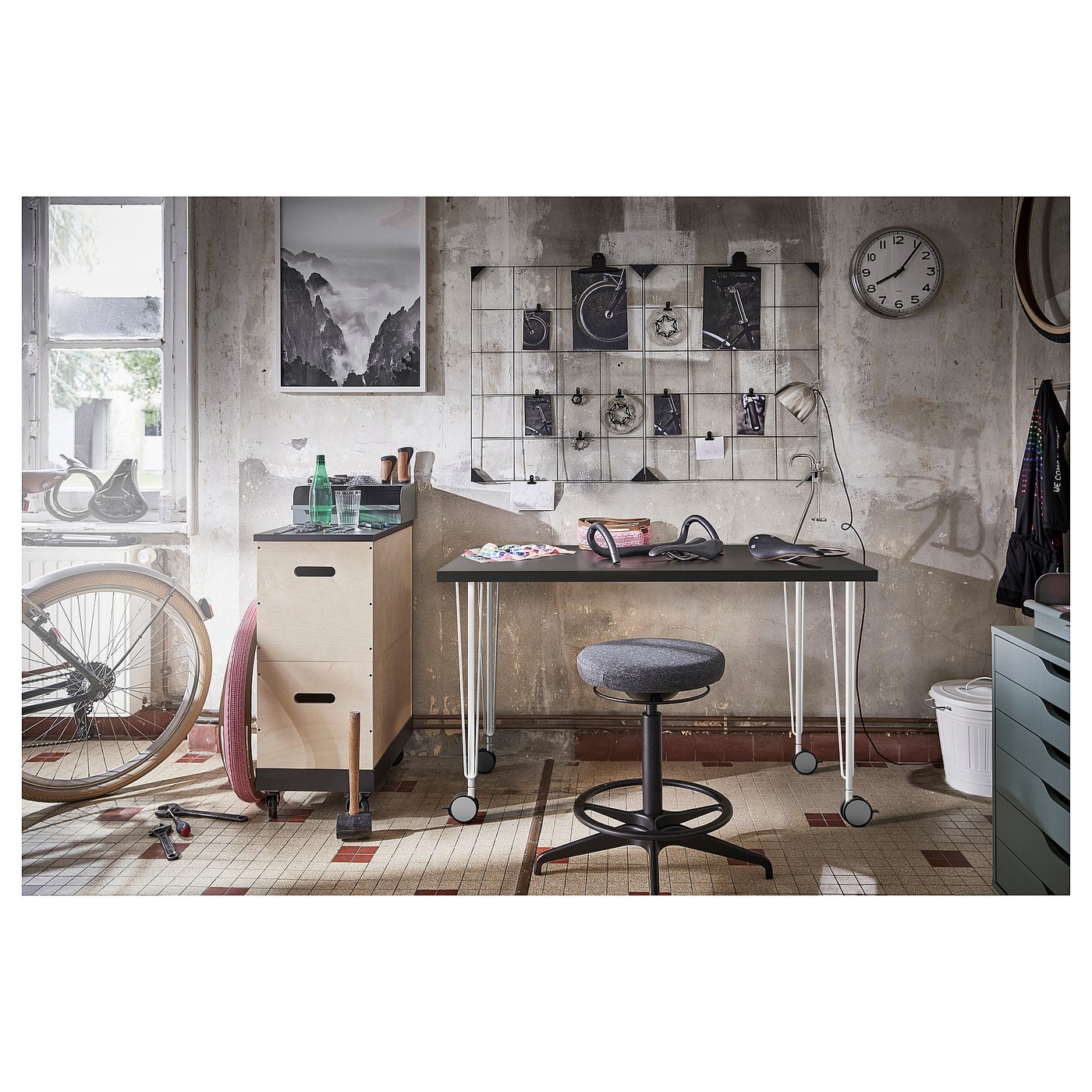 LINNMON / KRILLE desk dark grey/white - IKEA