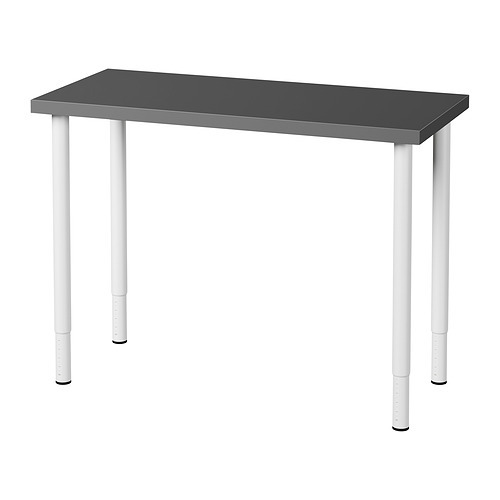 LINNMON / OLOV desk white/black - IKEA