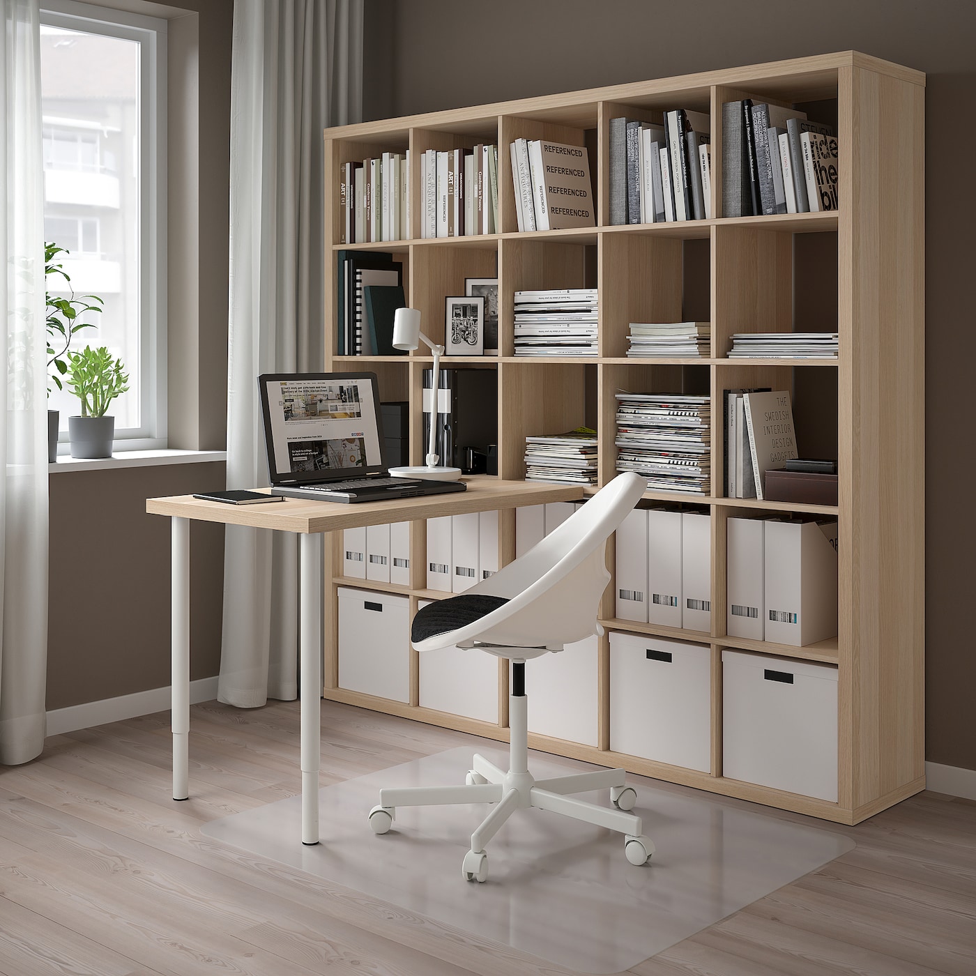 LINNMON table top white stained oak effect IKEA