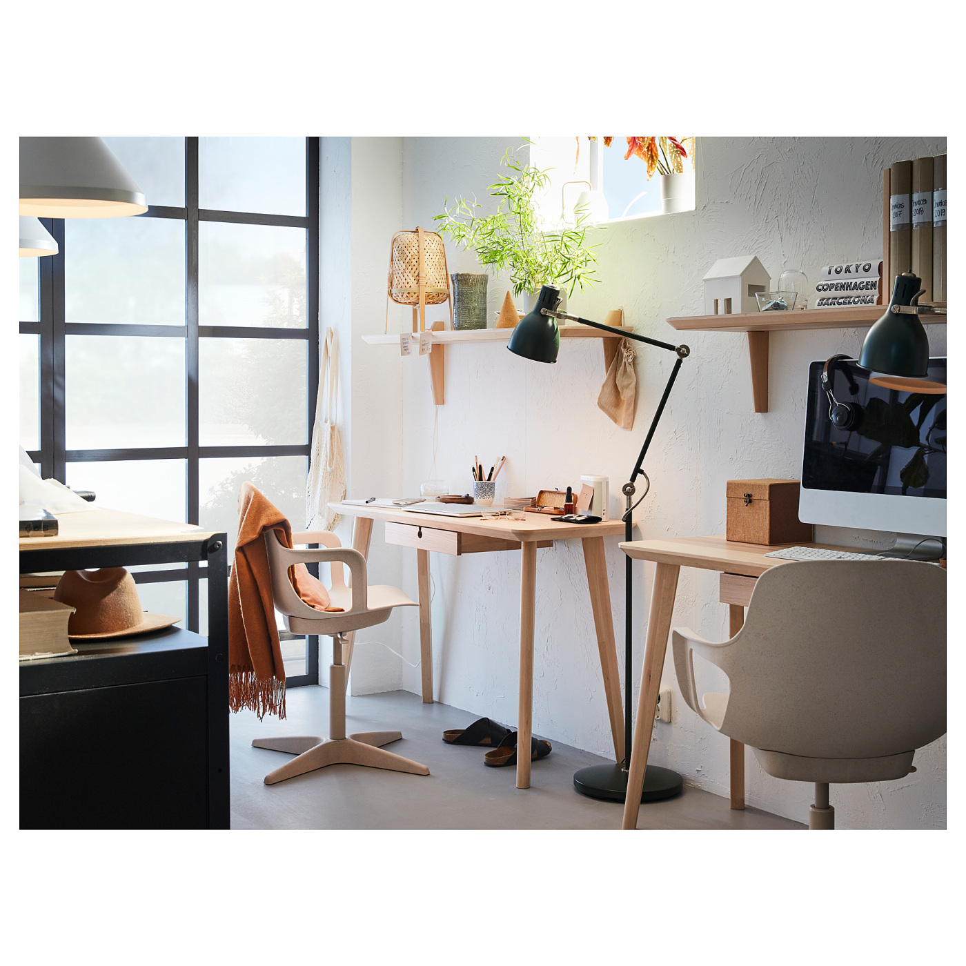LISABO desk ash veneer - IKEA