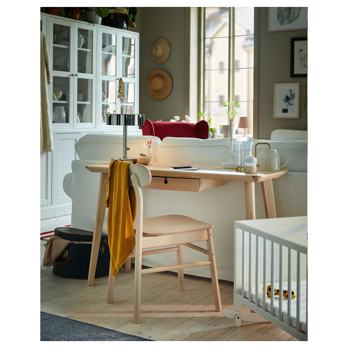 【IKEA】LISABOシリーズ　パソコンデスク LISABO desk ash veneer - IKEA