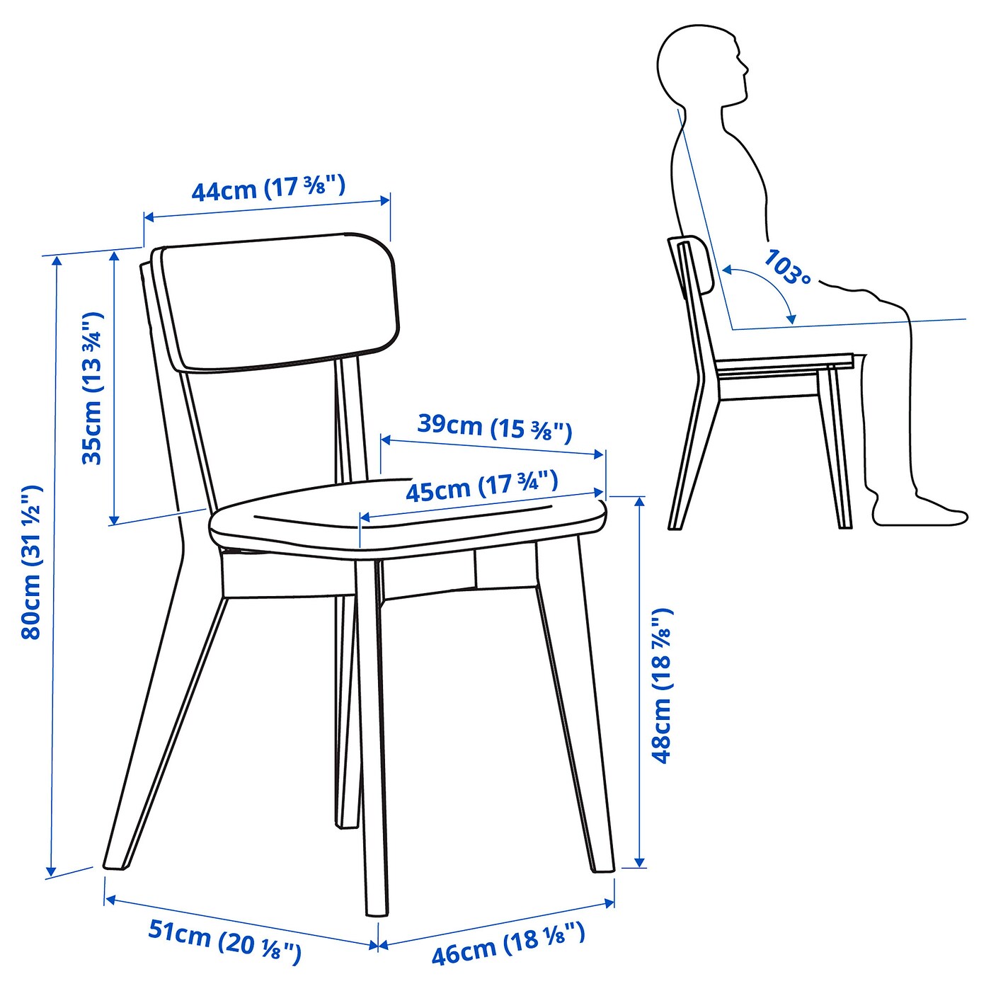 4 brand new ikea lisabo dining chairs ash finish | eBay