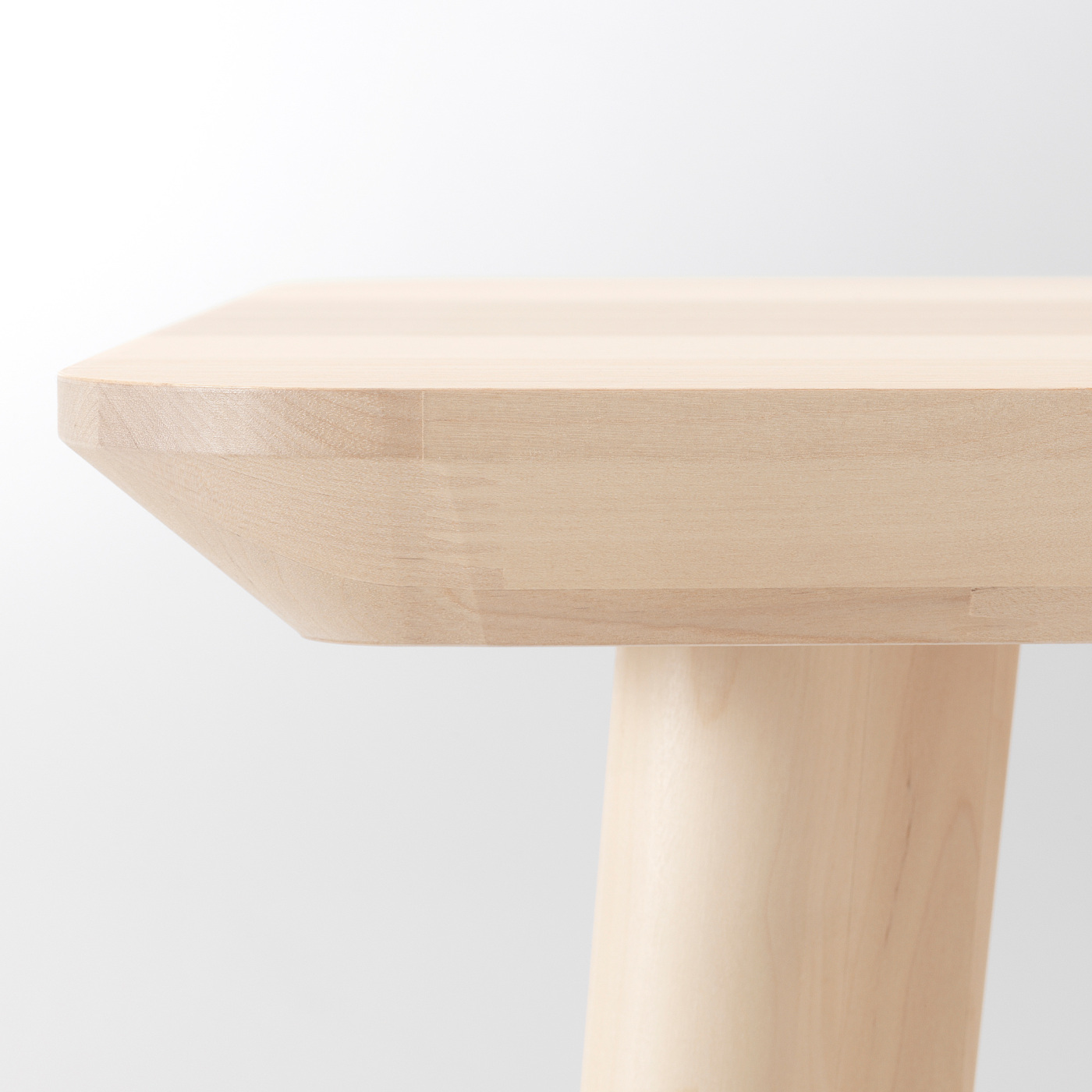 LISABO / LYCKAN table and 4 chairs ash veneer/yellow birch veneer