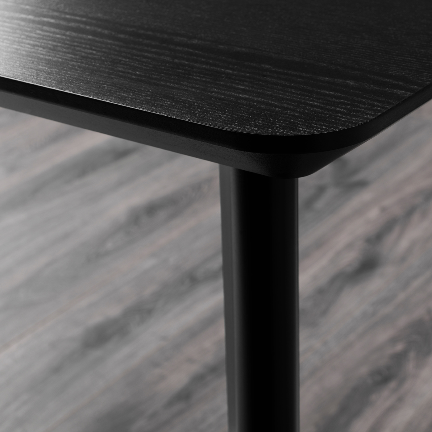 LISABO / RÖNNINGE table and 4 chairs black/black - IKEA