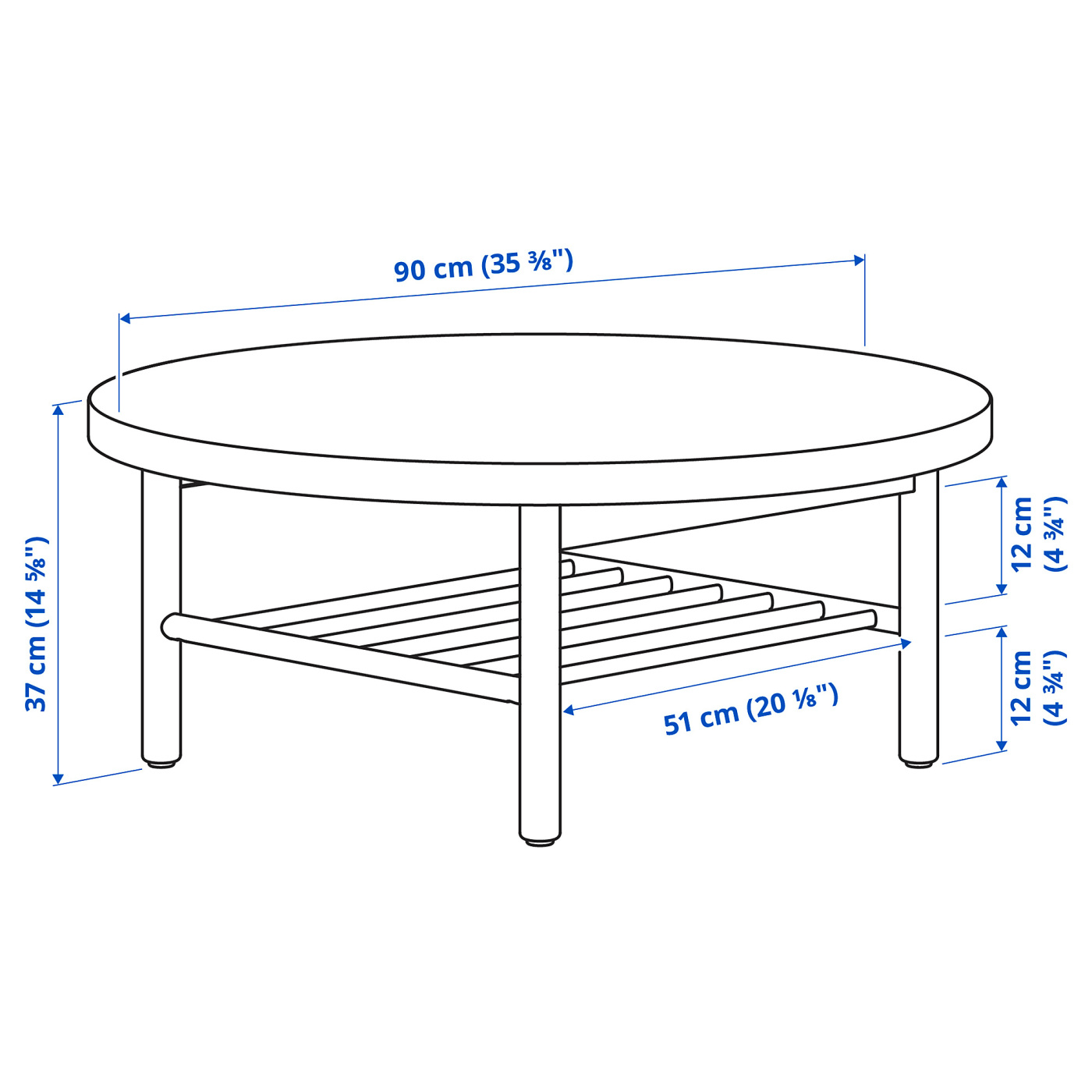 LISTERBY coffee table dark brown beech veneer - IKEA