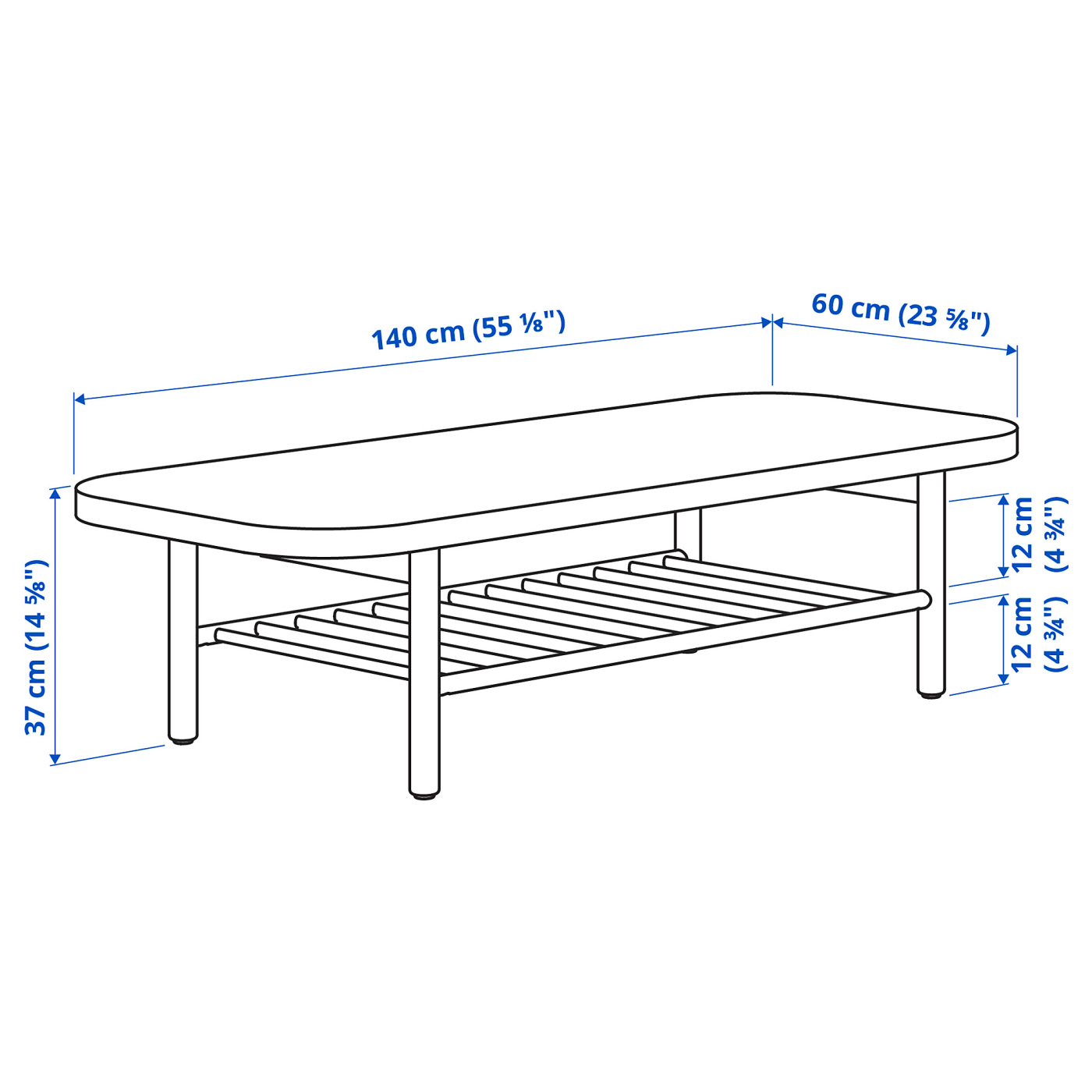LISTERBY coffee table oak veneer - IKEA