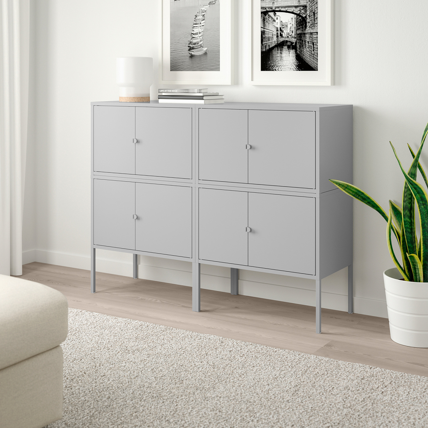 LIXHULT cabinet combination grey - IKEA
