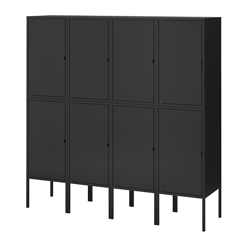 HÄLLAN storage combination with doors white - IKEA