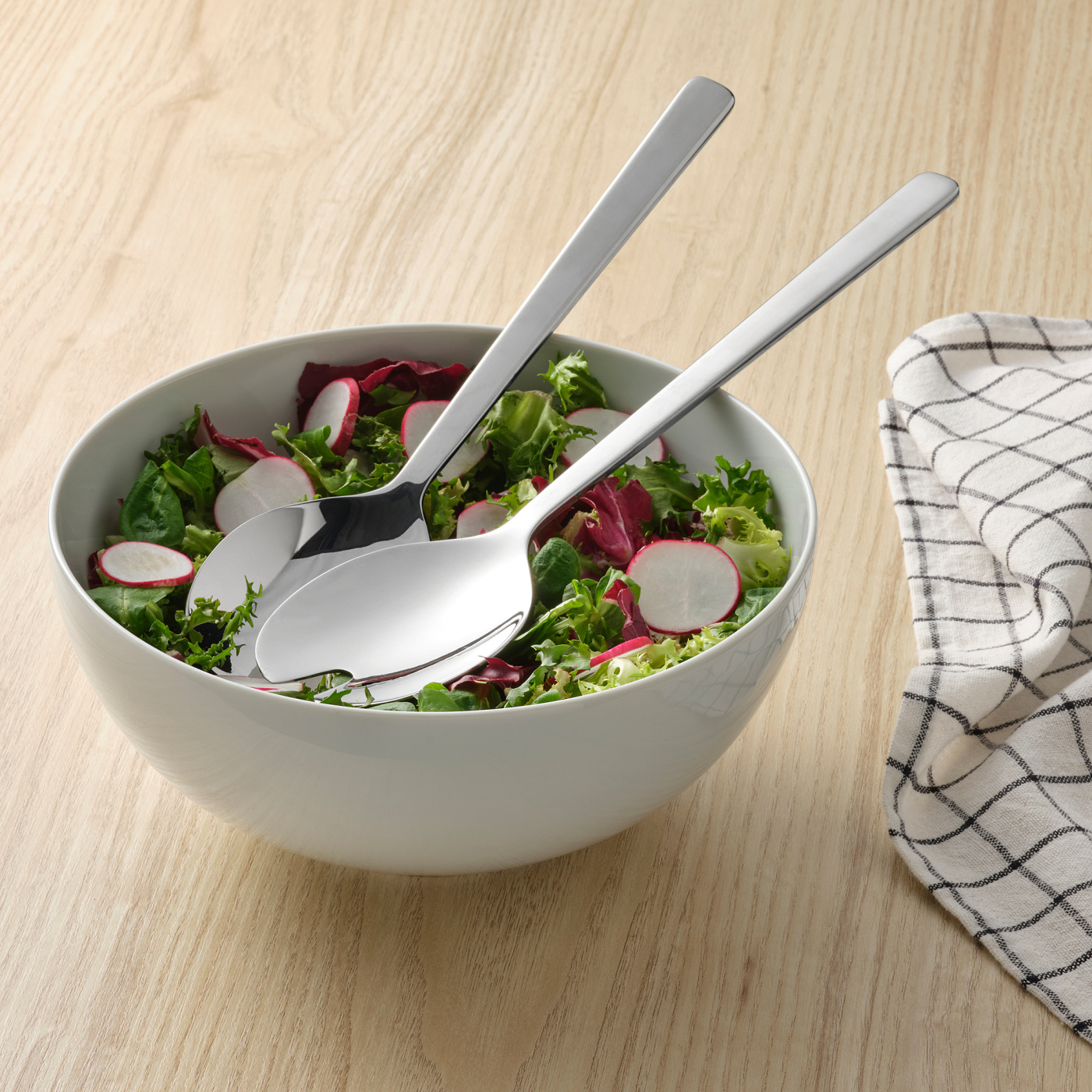 LÖFTESRIK 2-piece salad servers set stainless steel - IKEA